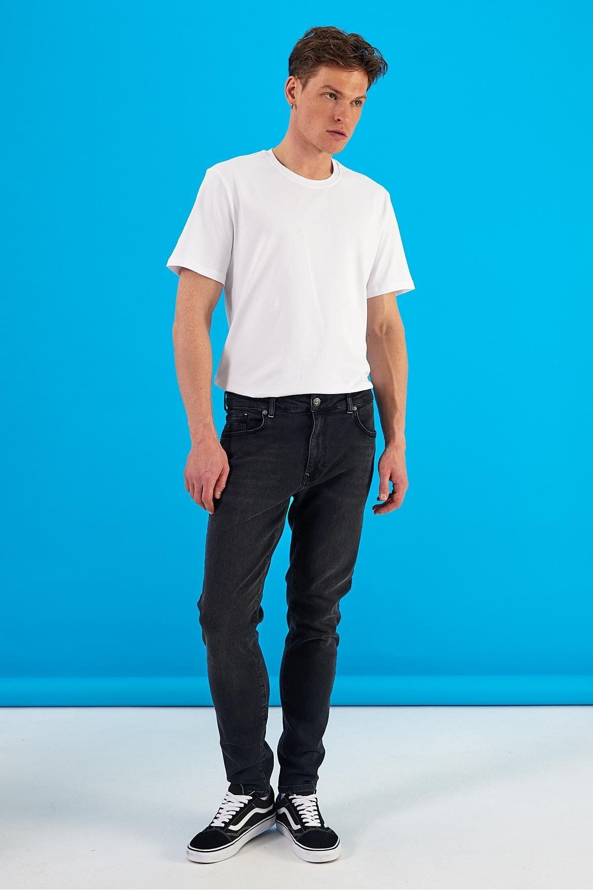 Erkek Smith Black Tapered Fit Jean Pantolon