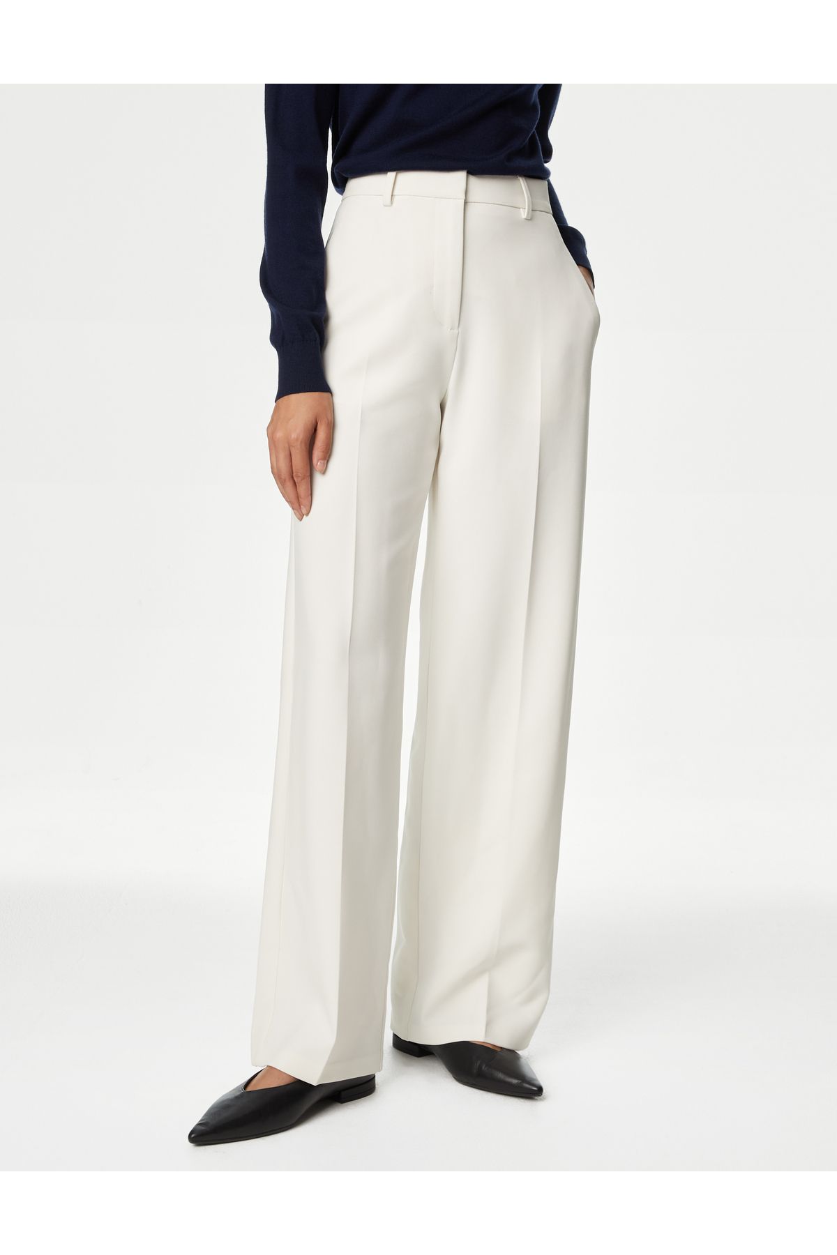 Tailored Fit Wide Leg Pantolon