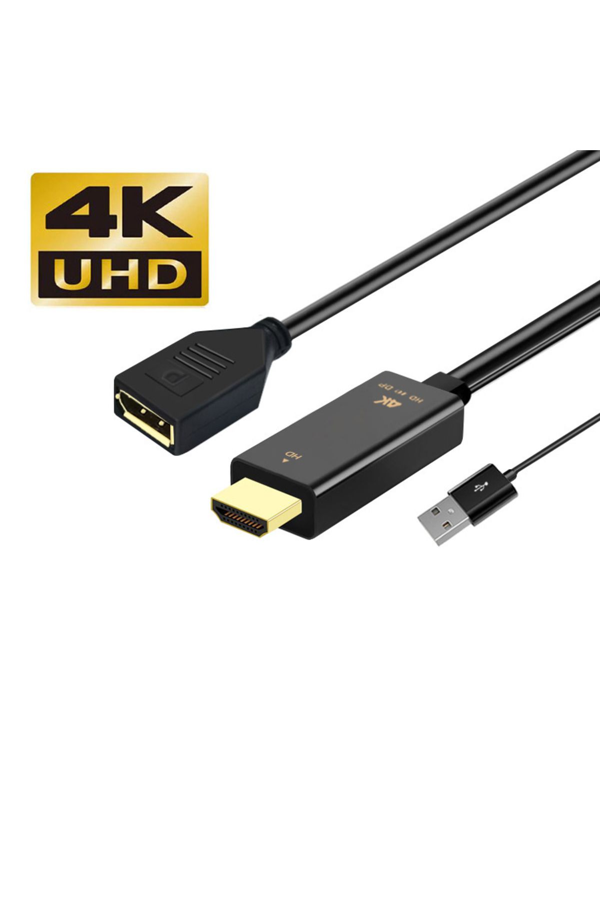 Hdmı To Display 4k Kablo Usb2.0 Güç Kaynağı Kablosu Hd To Dp