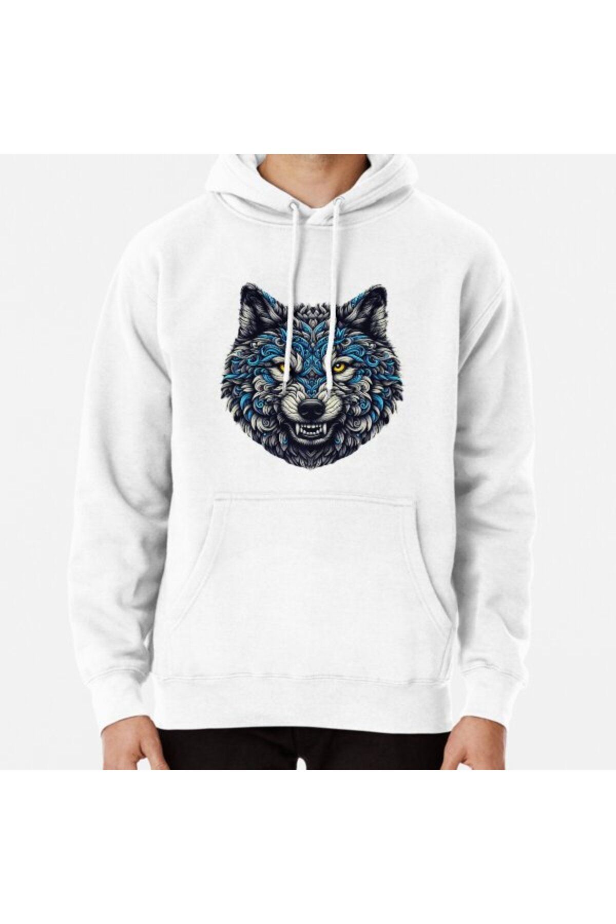 THEWERT Unisex Mystic WolfBaskılı Sweatshirt