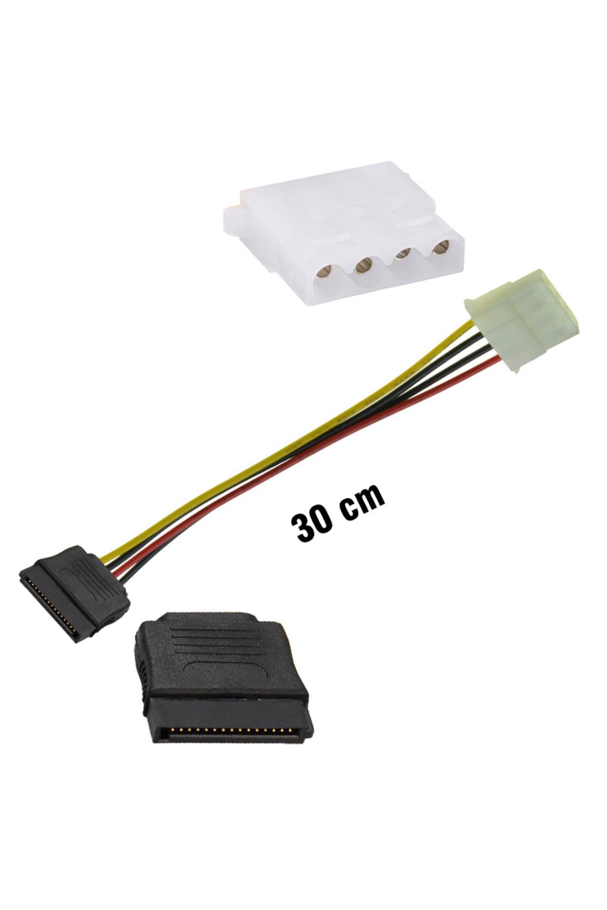 4 Pin Molex Dişi To Sata 15 Pin Dişi Power Kablo 30 Cm