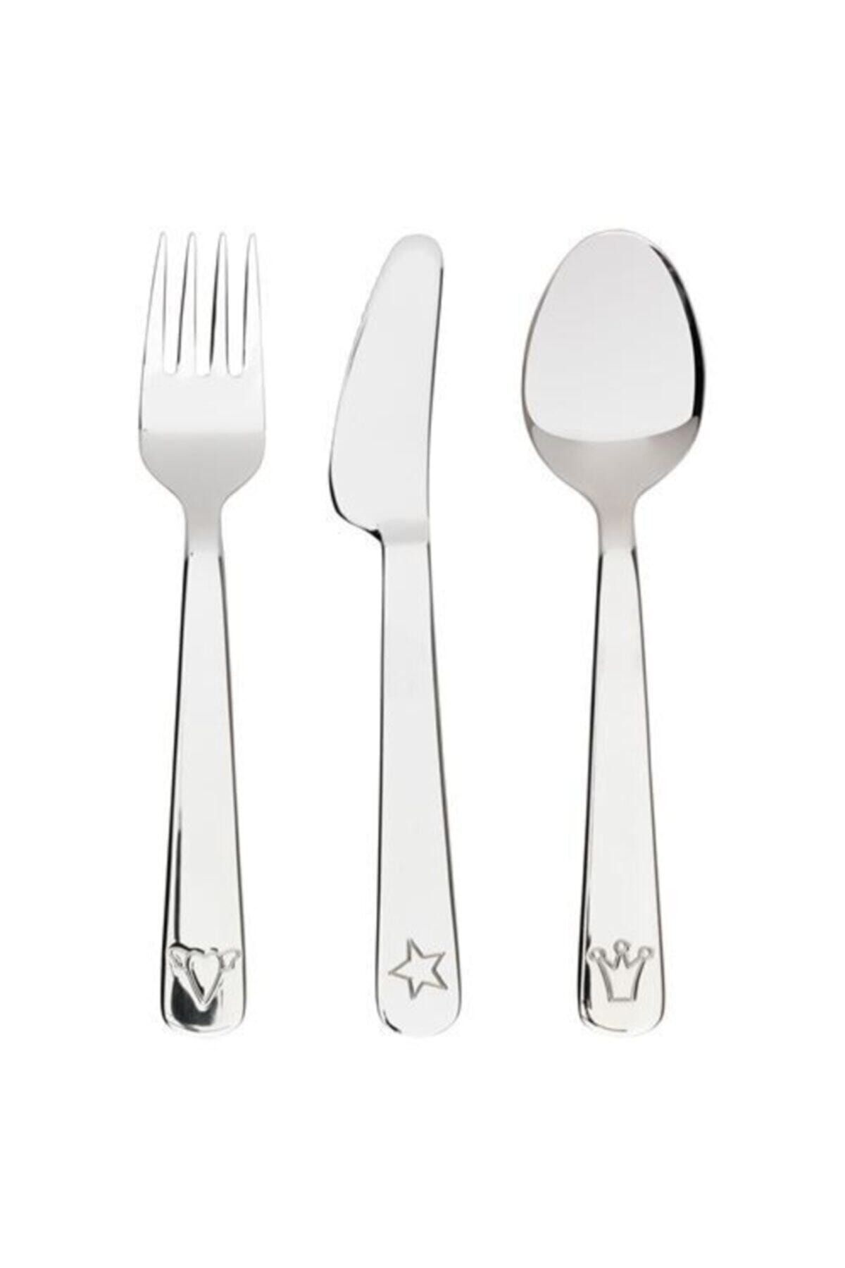 IKEA Bebek Fabler 3'lü Kaşık Çatal Bıçak Seti Paslanmaz Çelik