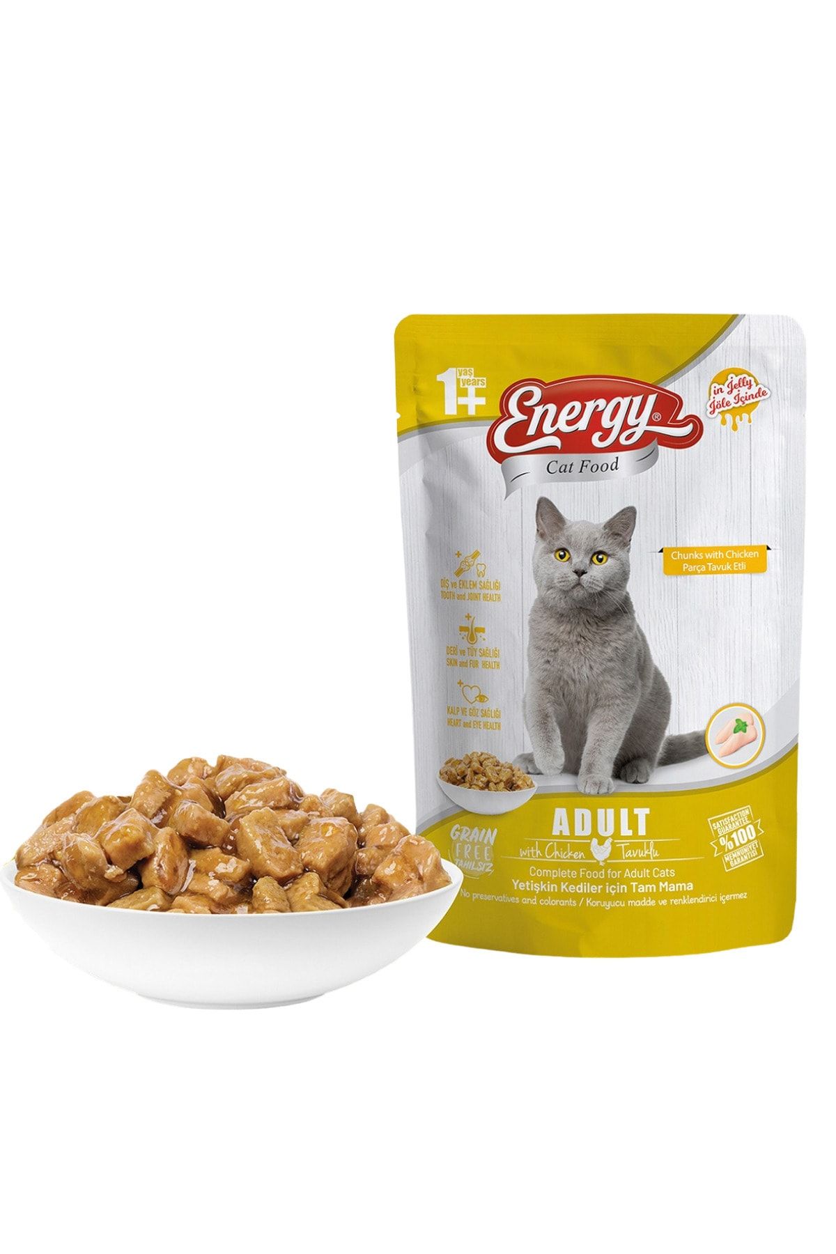Energy Tavuklu Islak Kedi Maması 85 Gram-24 Adet