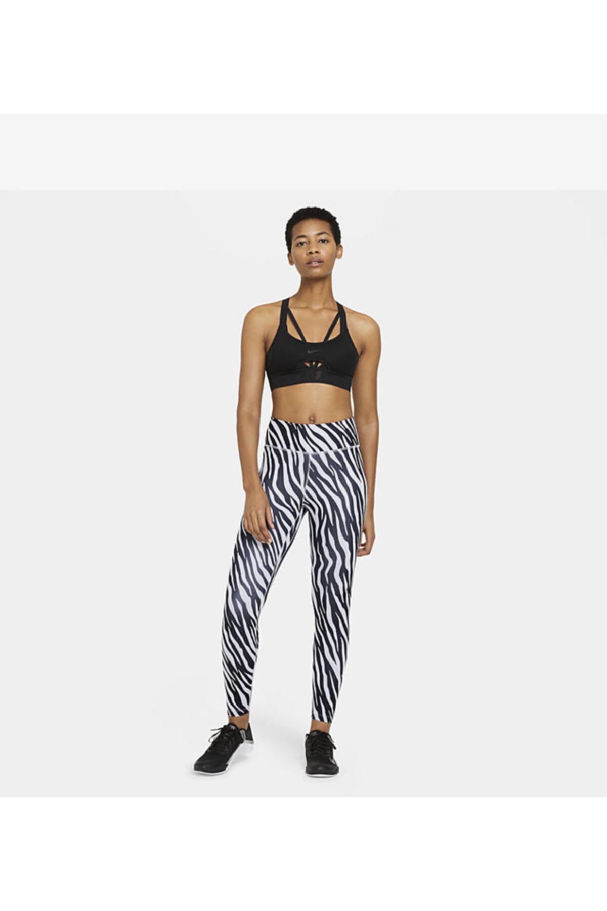 Nike One Icon Clash 7/8 Printed Leggings Kadın Tayt - Siyah