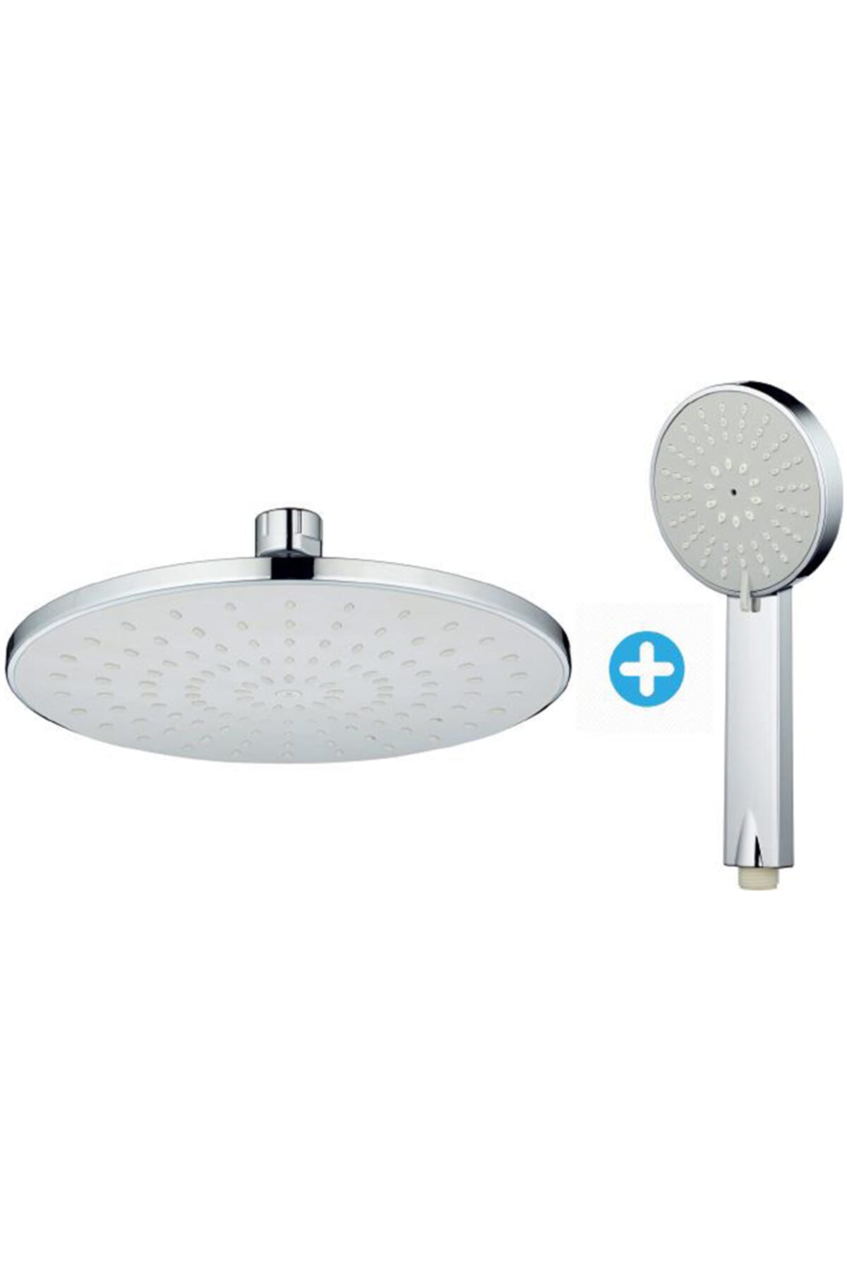 T MAY T- Banyo Lidya Yuvarlak Tepe Duş Başlığı Krom+el Duş Başlığı