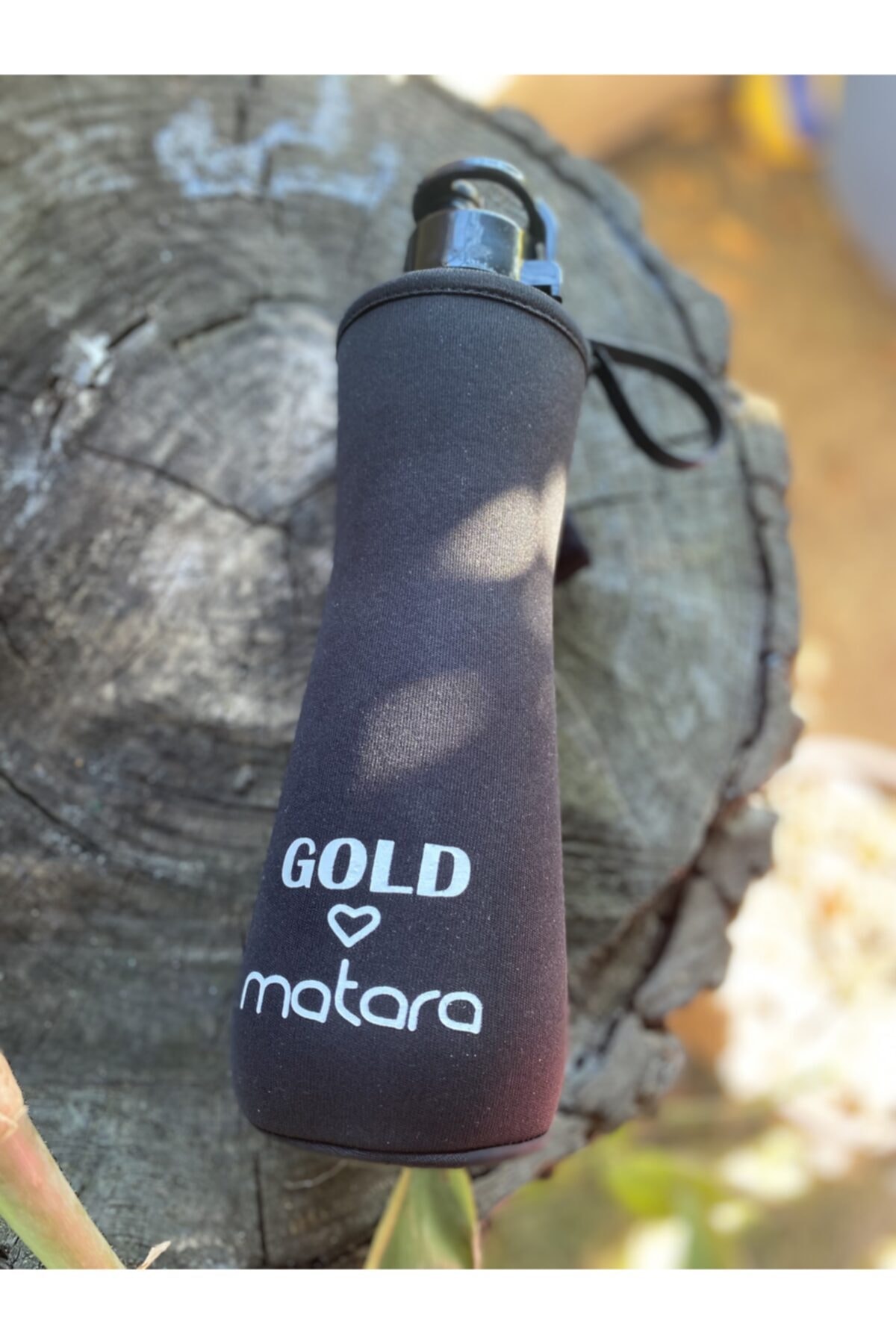 Sarina Cam Siyah Kılıflı Yazılı Cam Matara Suluk/ 750 Ml