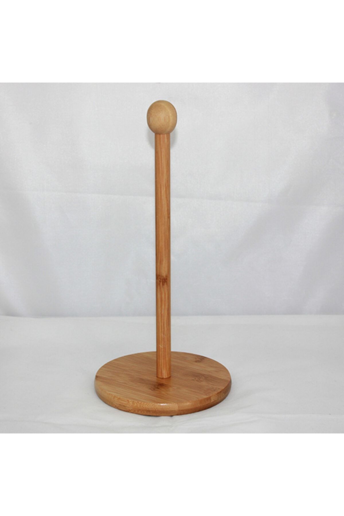 çilekev Bambu - Bamboo Yuvarlak Kağıt Havlu Tutucu Havluluk 30 X 14 cm