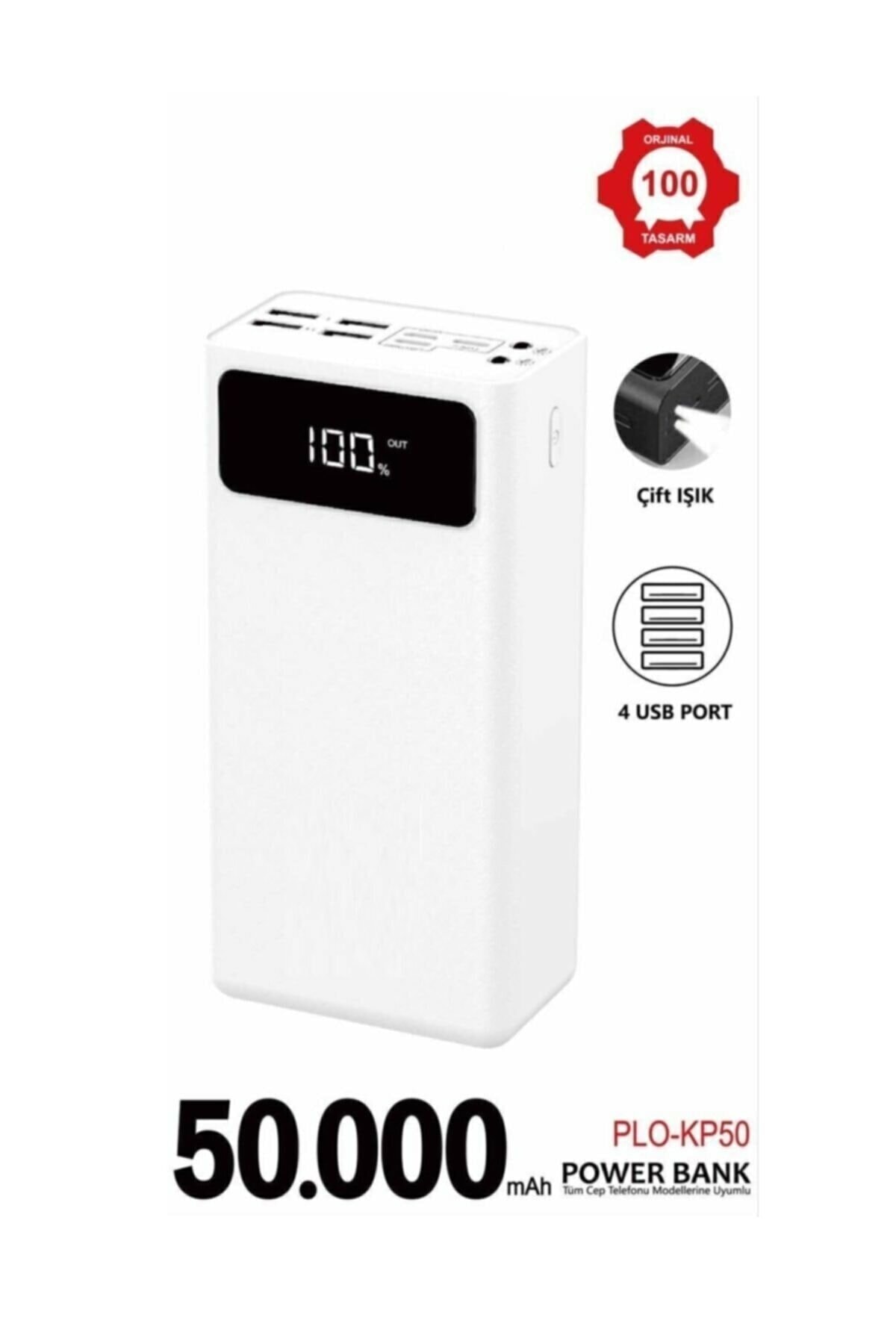 HMXPLUS 50.000 Mah Mega Plus Powerbank Taşınabilir Led Ekran Göstergeli Hızlı Şarj Powerbank
