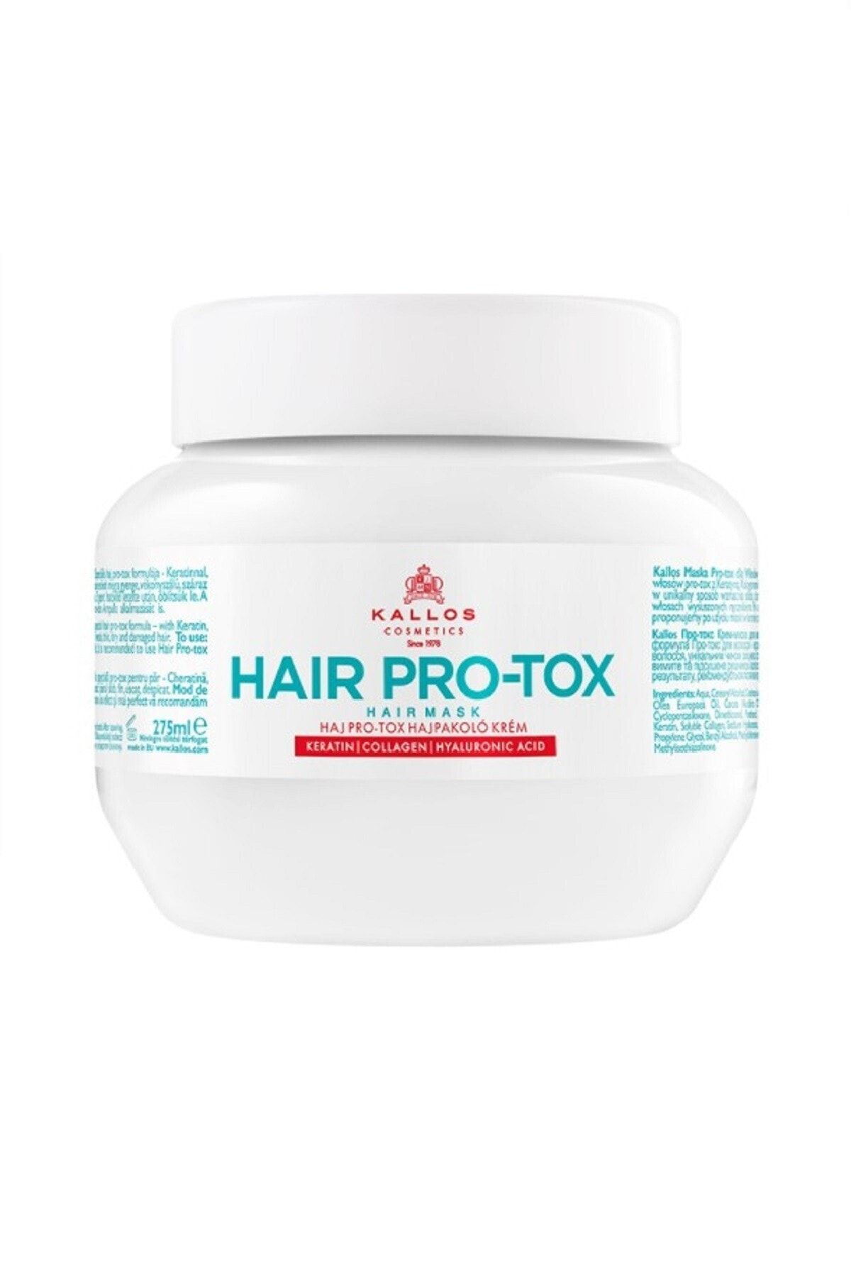 Kallos Cosmetics Haır Pro-tox Keratin Kollajen ve Hyaluronic Acid Içeren Saç Bakım Maskesi 275 ml