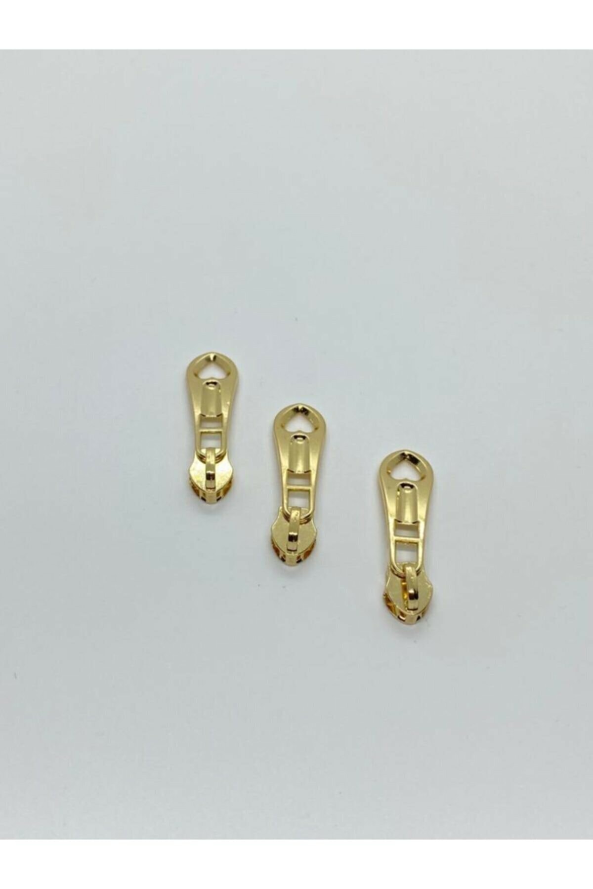 Aklar Çanta 10 Adet Rose Gold Plastik Fermuar Uyumlu Kalp Desenli Fermuar Başlığı (çanta Aksesuarı)