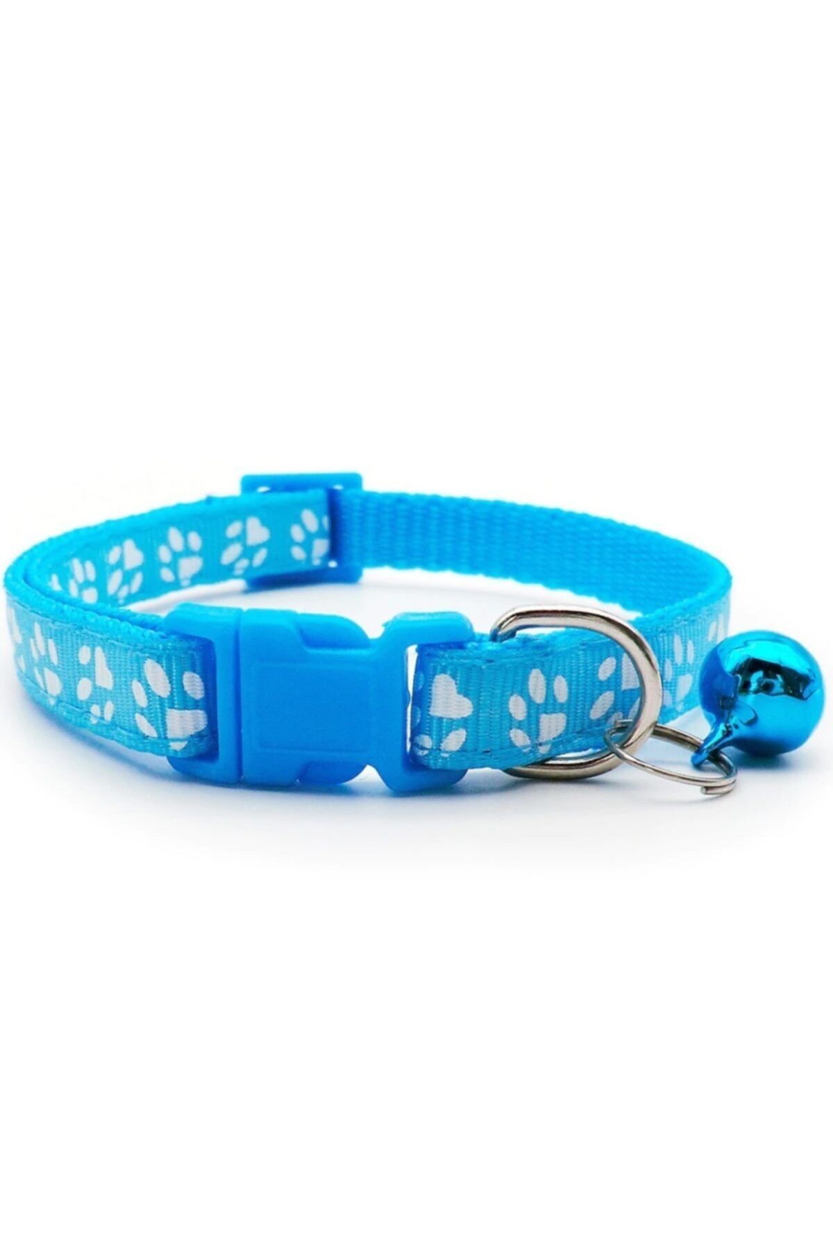 specific Kedi Ve Minik Irk Köpek Boyun Tasmaları Pati Desenli Boyun Çevresi 19-32 Cm Açık Mavi