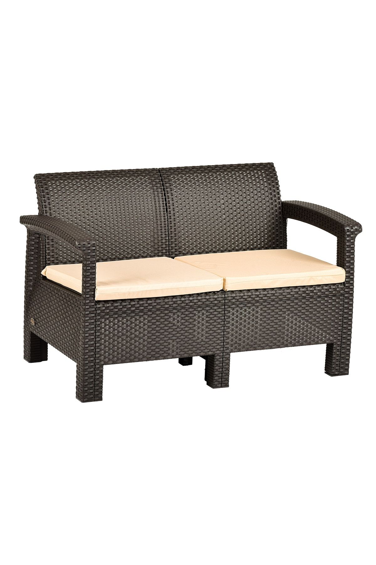 intekhome Holiday Ikili Sofa Rattan Desenli