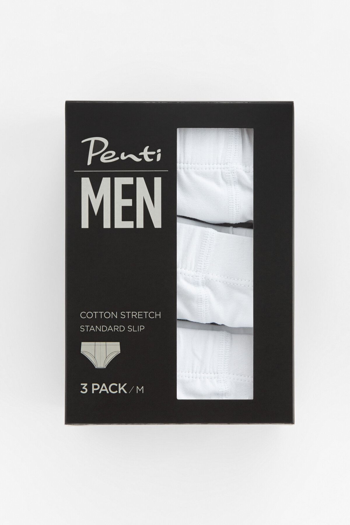 Penti Optik Beyaz Basic 3lü Mıd Slip Külot