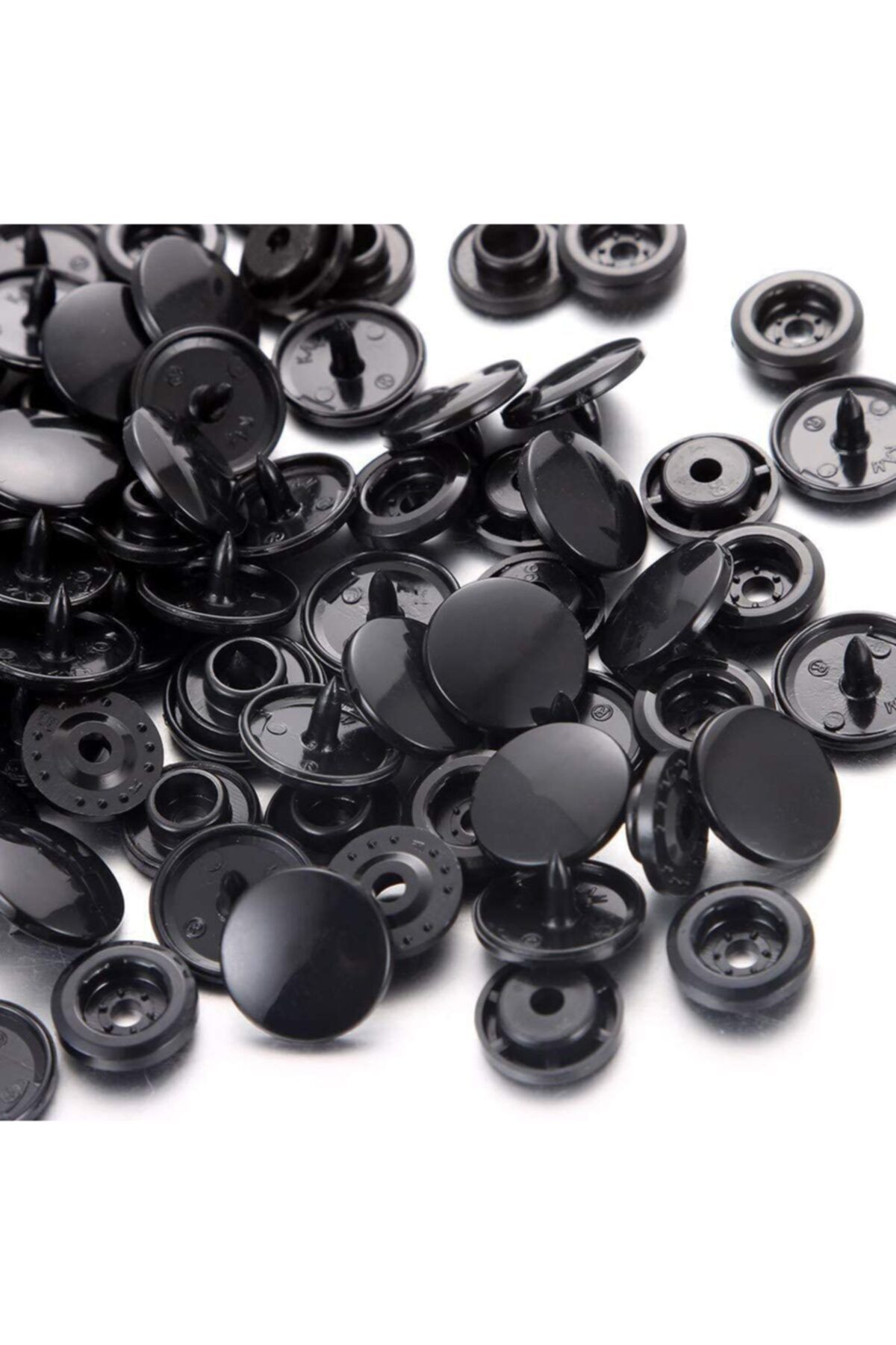 ALOTUHAFİYE 200 Adet Siyah Plastik Çıtçıt 12.5 Aparatı Ile