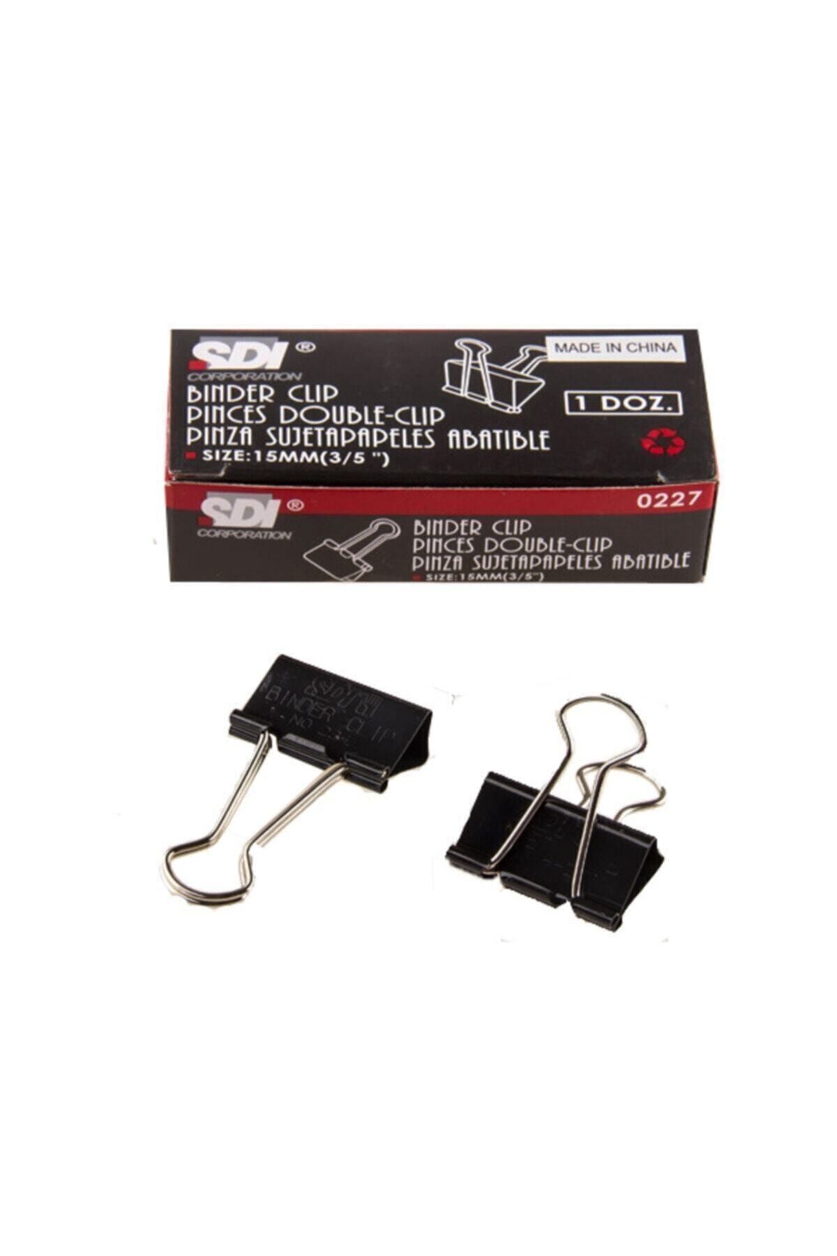 Esmo Double Metal Klips 15 mm 12li 1 Paket 12 Adet Sdi 0227