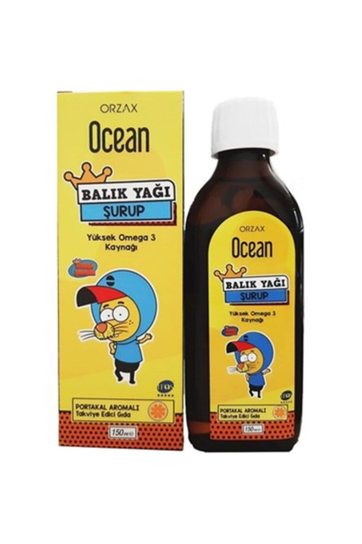 Orzax Omega 3 Portakallı Balık Yağı Şurubu 150 ml x 3 Adet