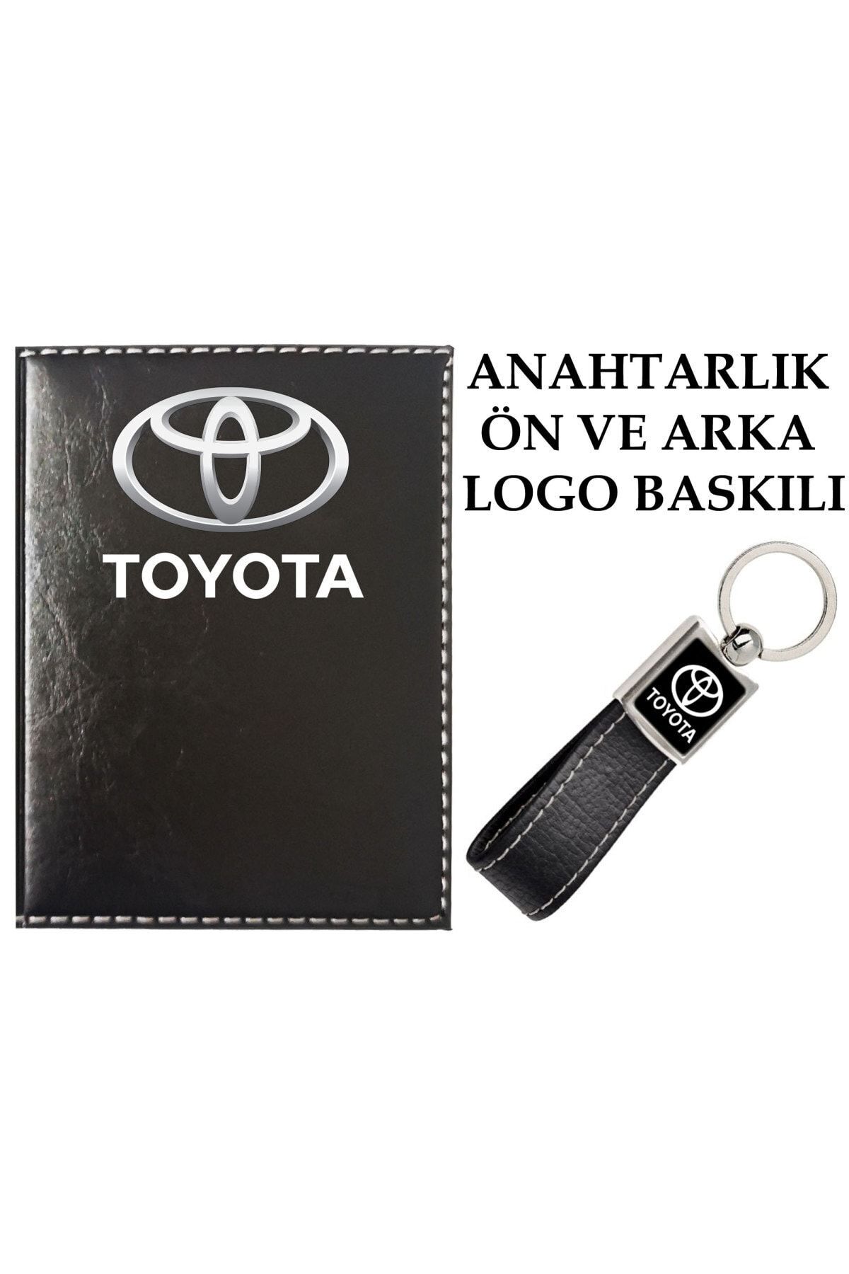 promosyon denizi Toyota Logolu Siyah Ruhsat Kabı Ve Toyota Logolu Anahtarlık