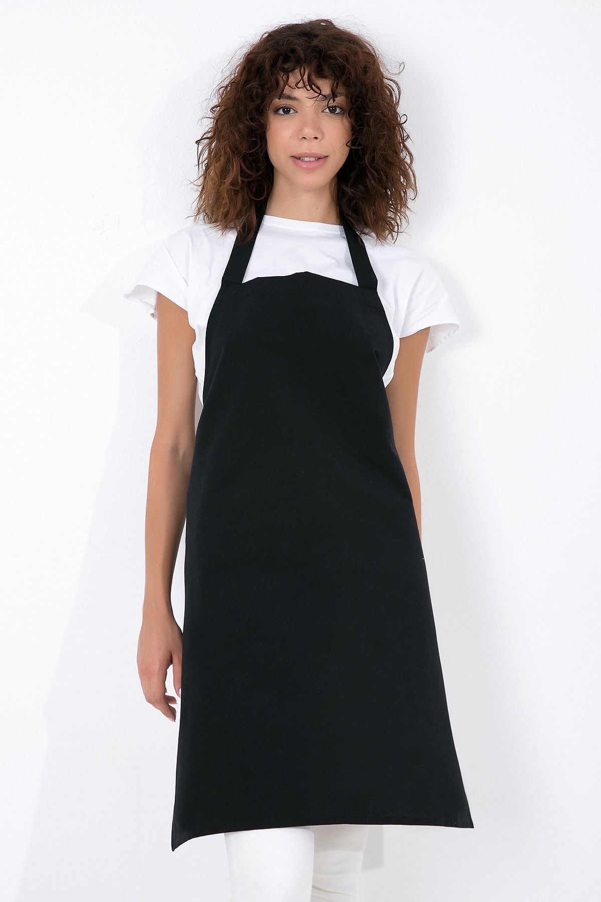 Dry&More Doğa Dostu ( Recycle ) Siyah Aşçı Önlüğü Şef Önlüğü Mutfak Önlüğü Masterchef Önlüğü Garson Önlüğü