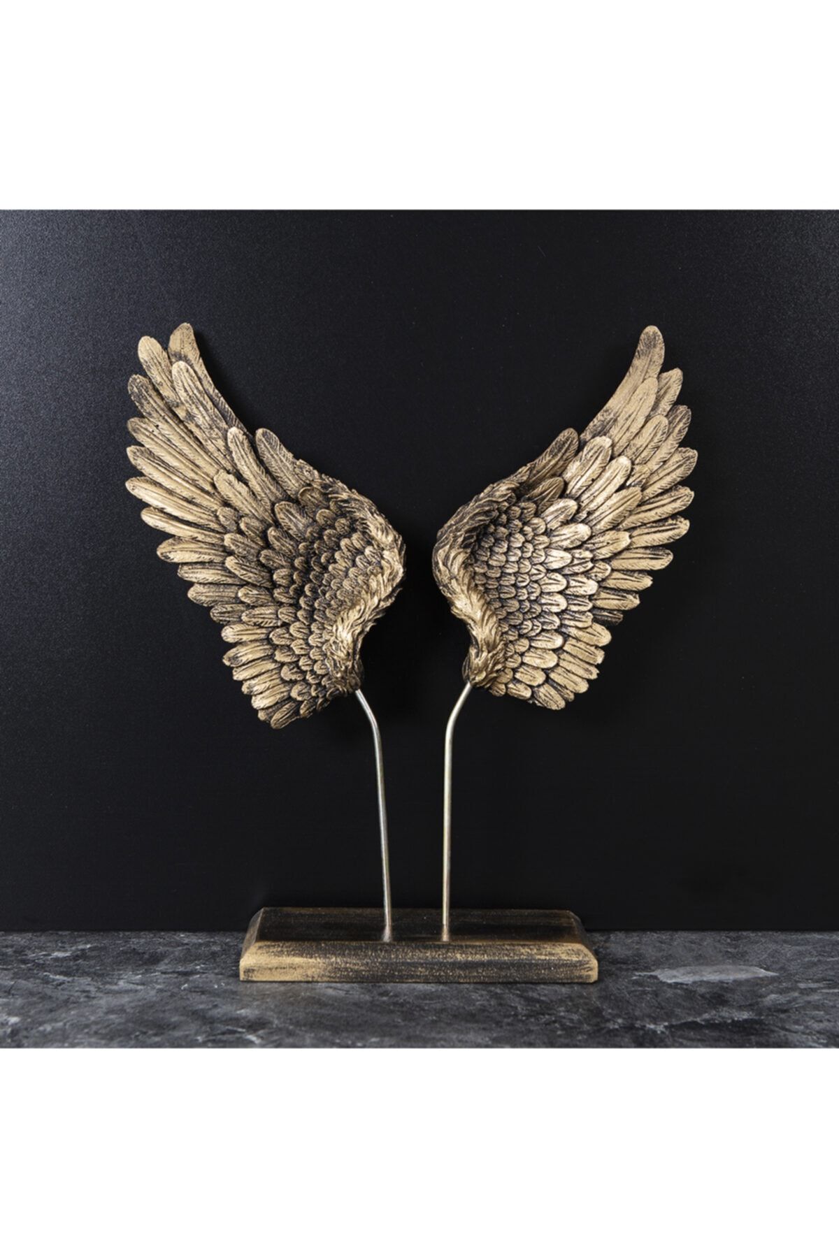 Vip Sanat Melek Kanadı Gold Eskitmeli
