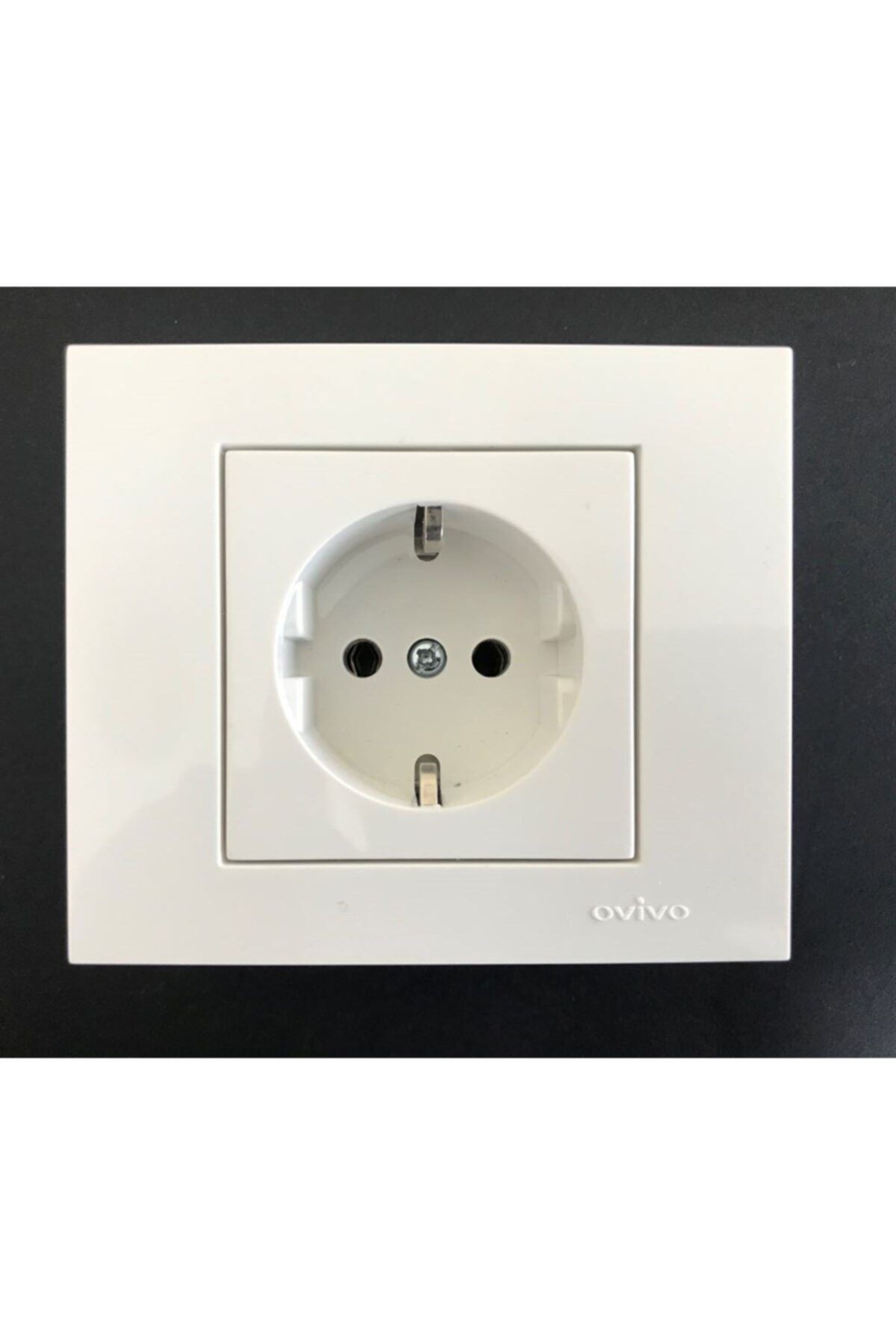 ÇağatayElektrik Ovivo Grano Beyaz Topraklı Priz Mekanizma+çerçeve(12 Adet)