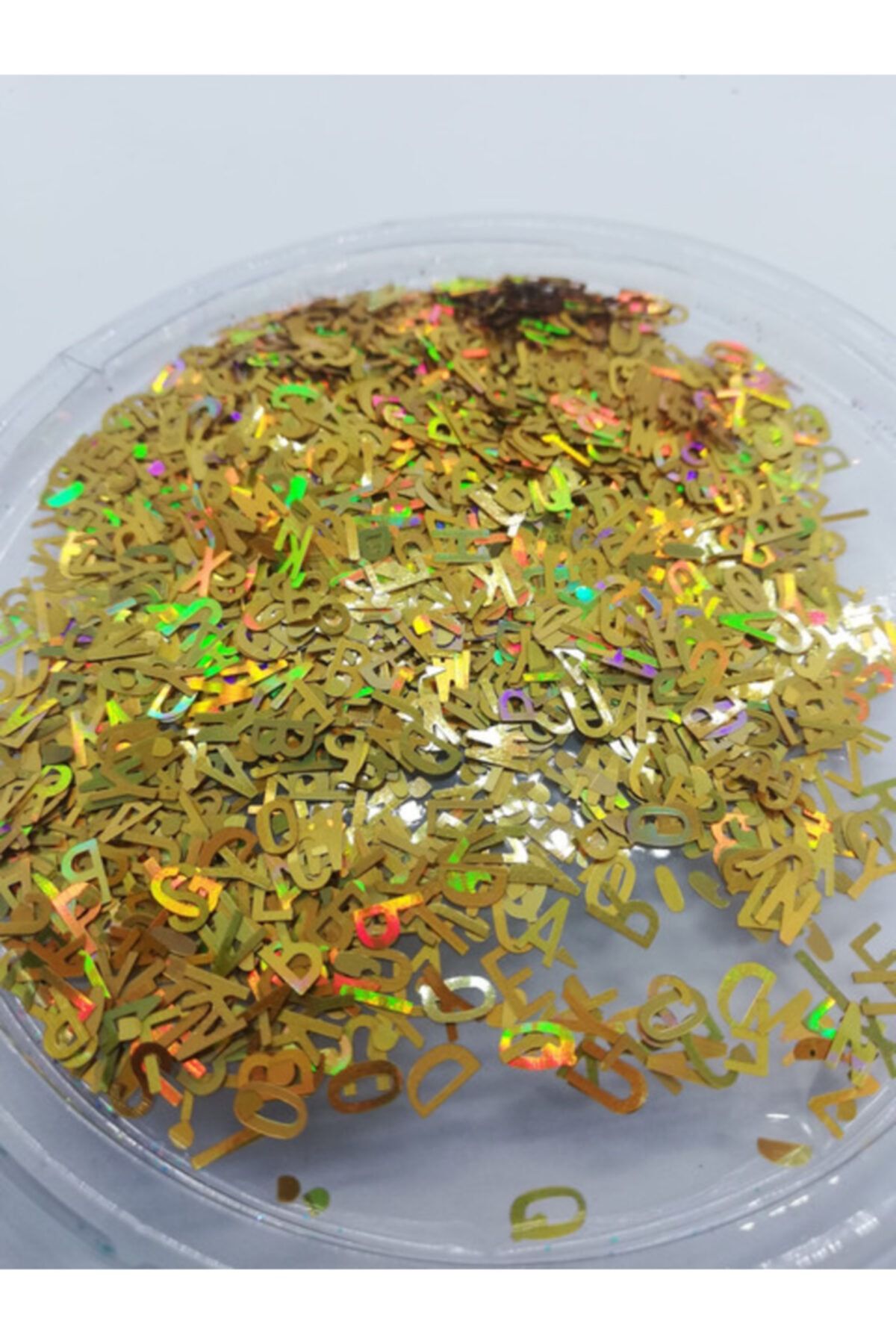 epoksi kalıpları Epoksi Hologram Gold Harfler 5gr