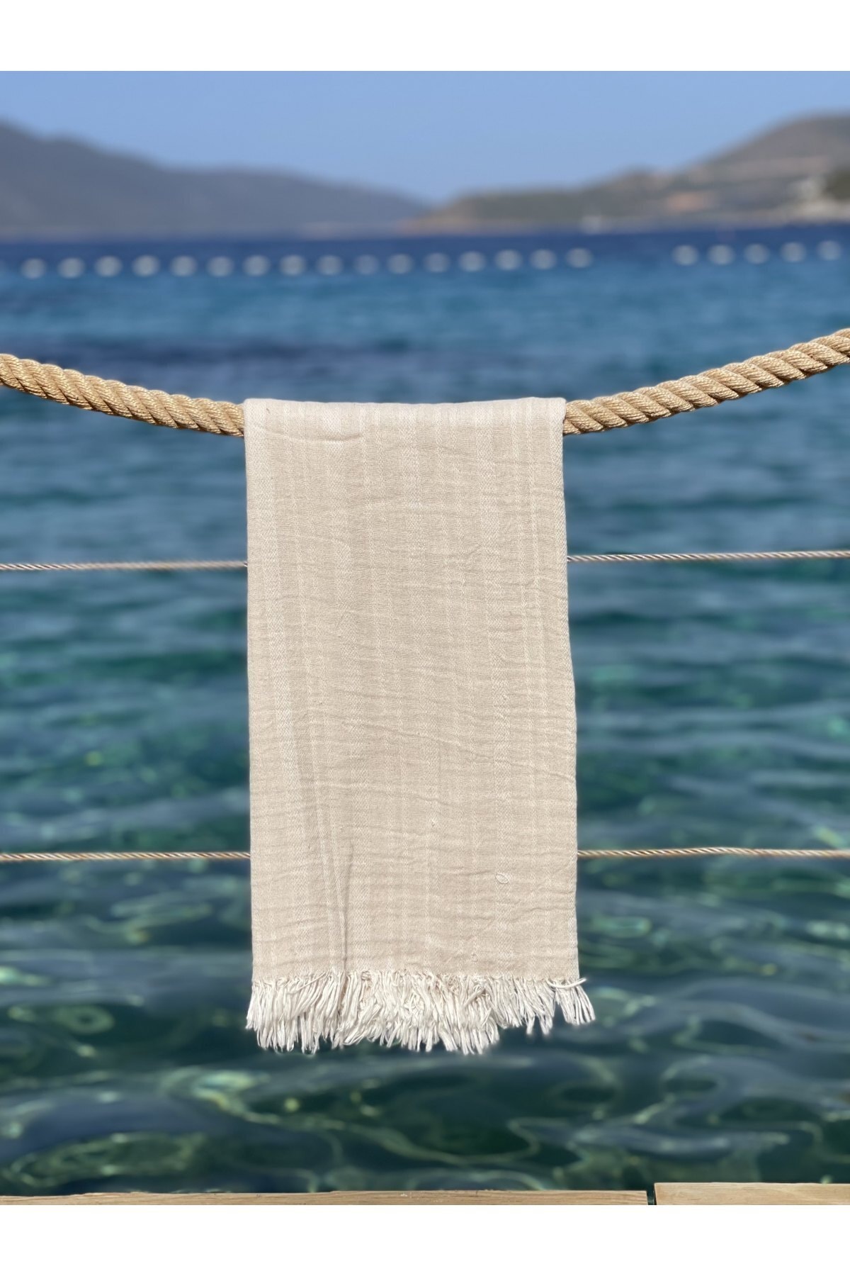 Givin İyilik Mağazası Unisex Givin İyilik Peştemali Düz Krem