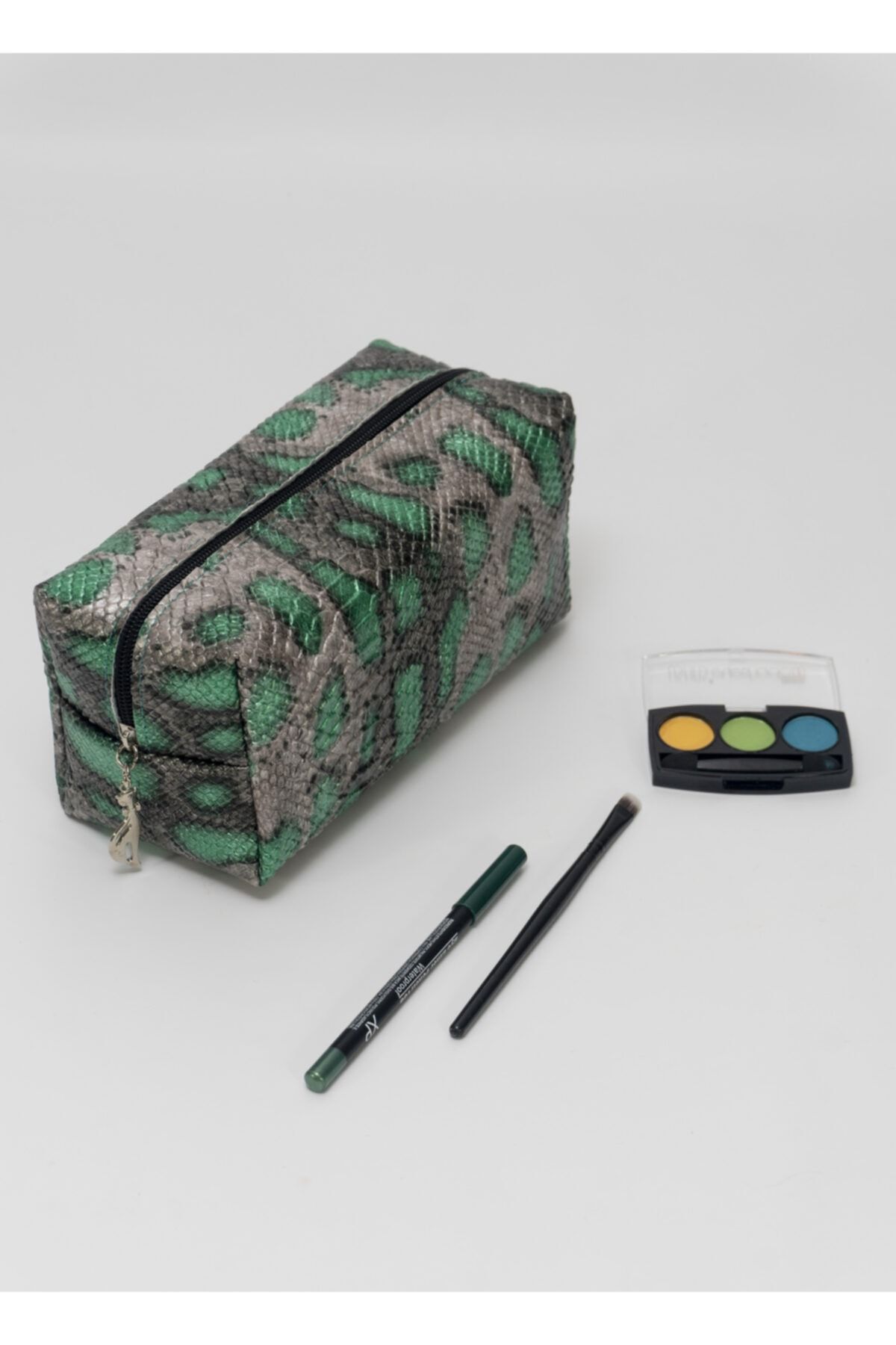 Rof Bag Yılan Desenli Makyaj Çantası