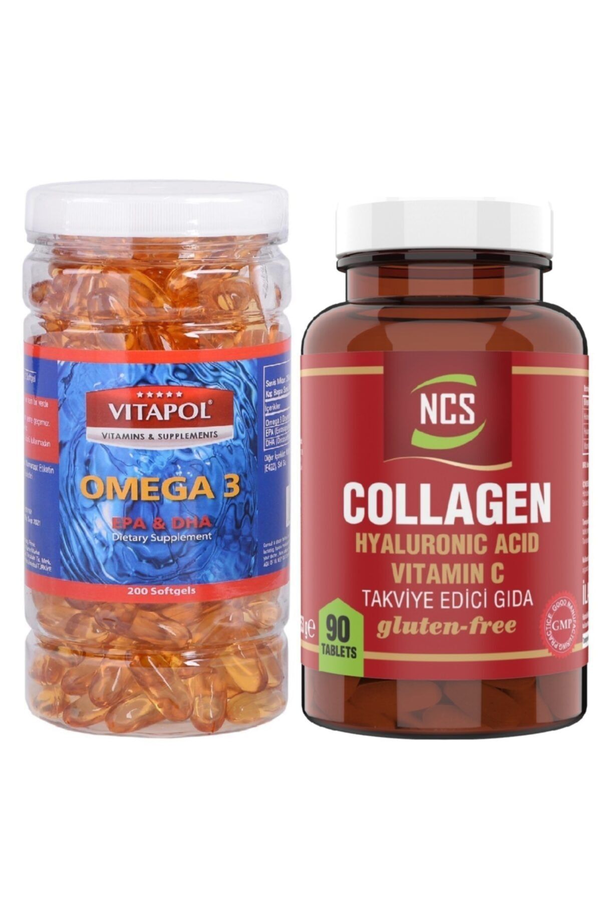 NCS Collagen Hyaluronic Acid 90tablet Omega 3 200 Softgel Kolajen