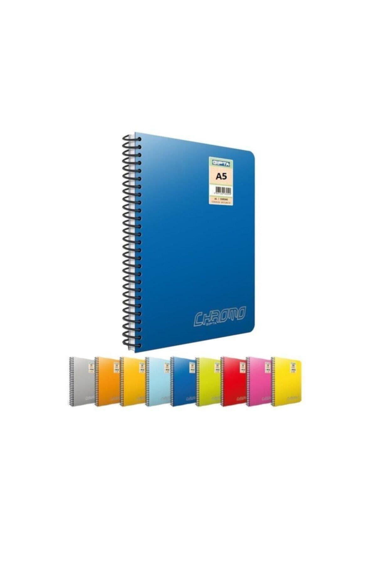 Gıpta Chromo (a5) 80 Yp. Pp Kapak Spiralli Defter Kareli 4'lü