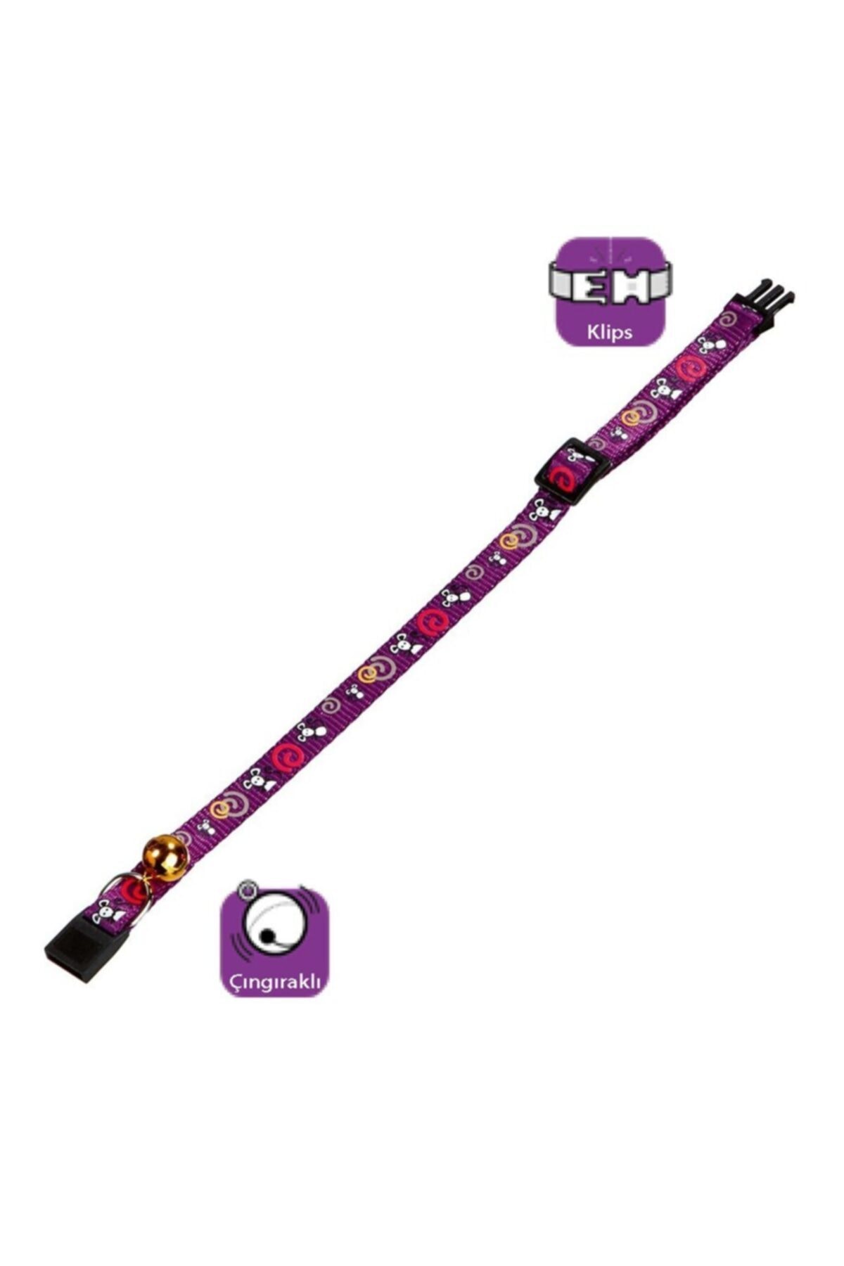 Karlie Kedi Boyun Tasma Çıng. 30cm Mor