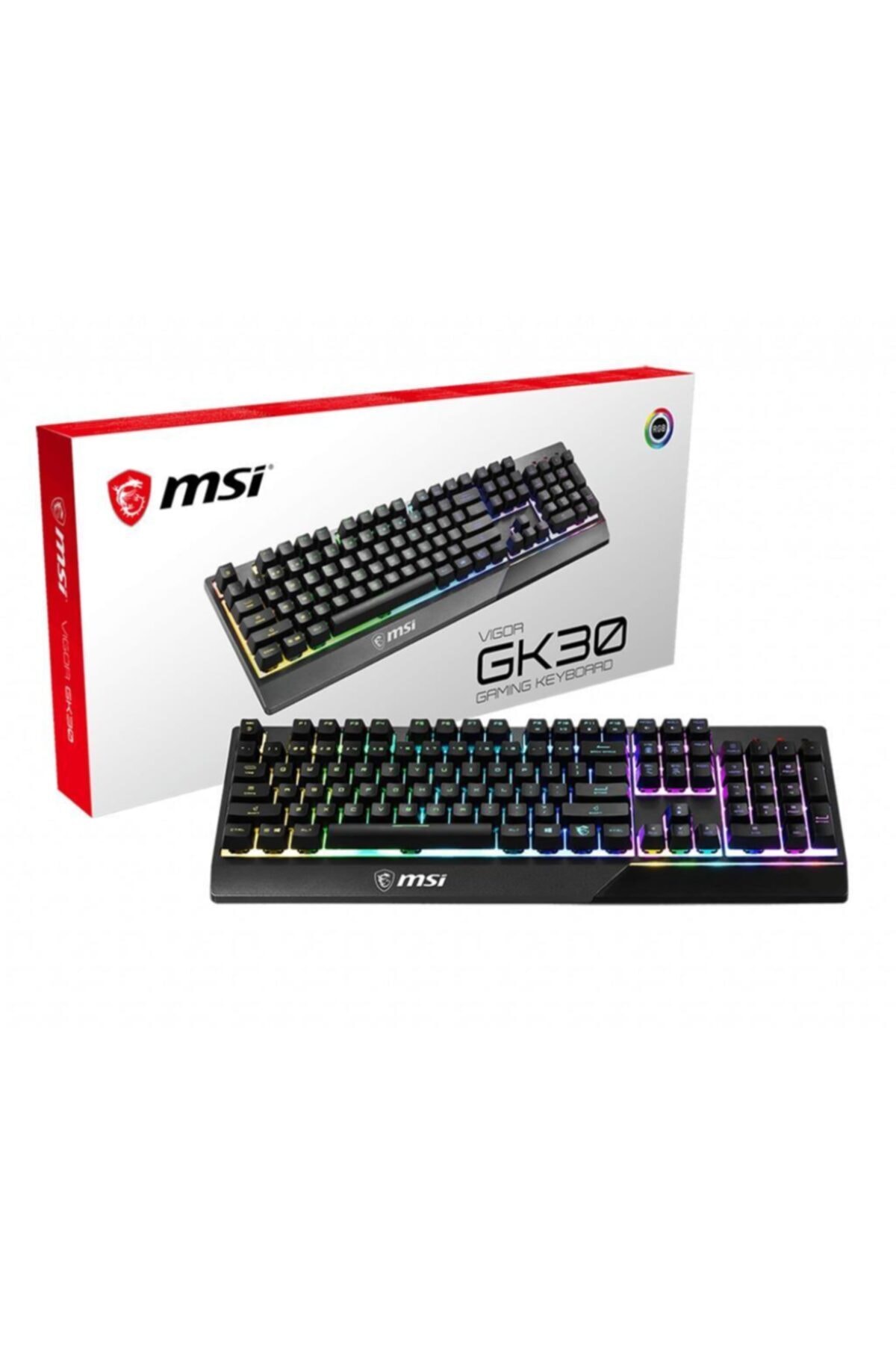 MSI Vigor Gk30 Uyumlu Rgb Türkçe Oyuncu Klavyesi