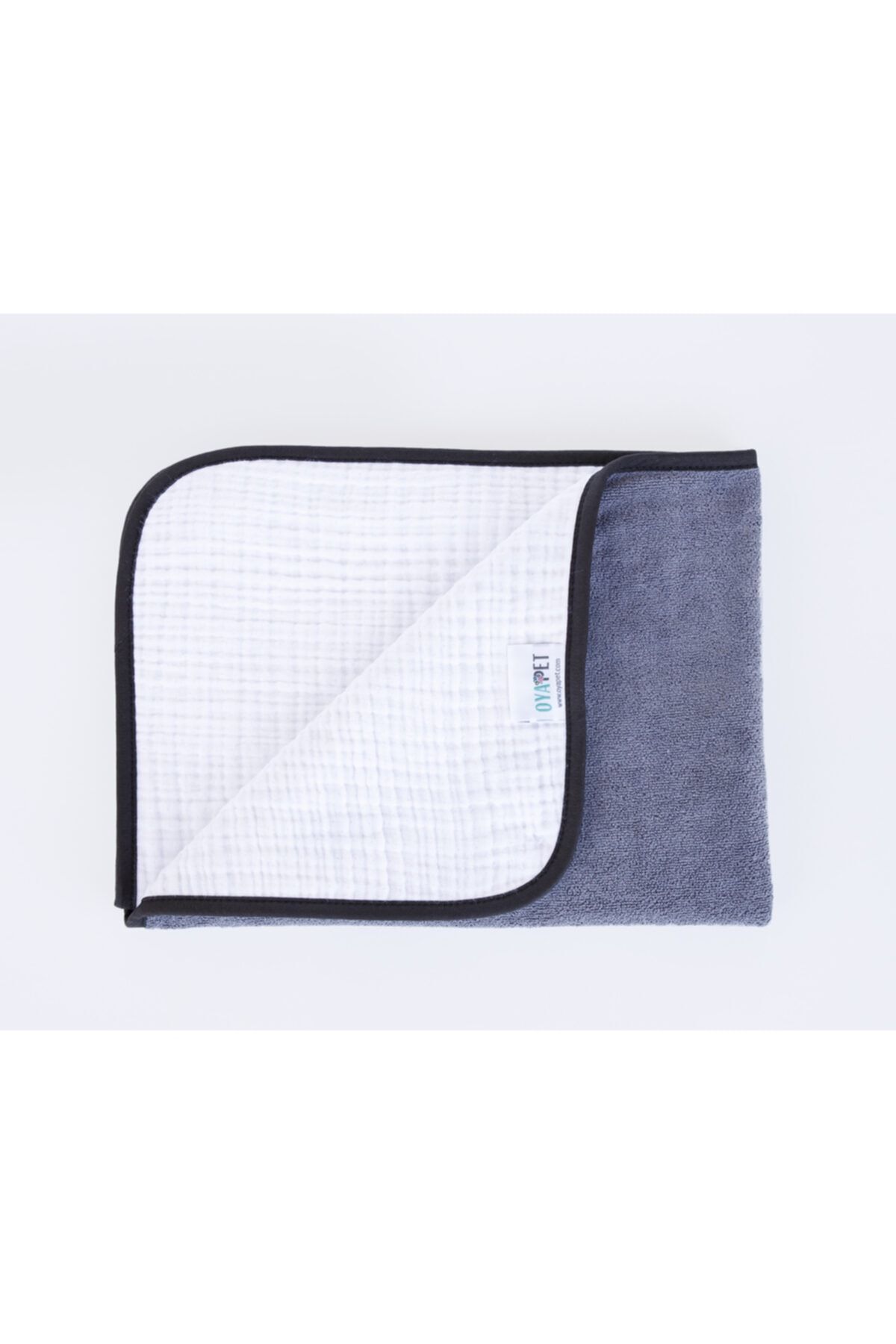 oyapet Microfiber/müslin Premıum Köpek Ve Kedi Ultra Yumuşak Hafif Su Emici Hızlı Kuruyan Havlu Gri 50x65cm
