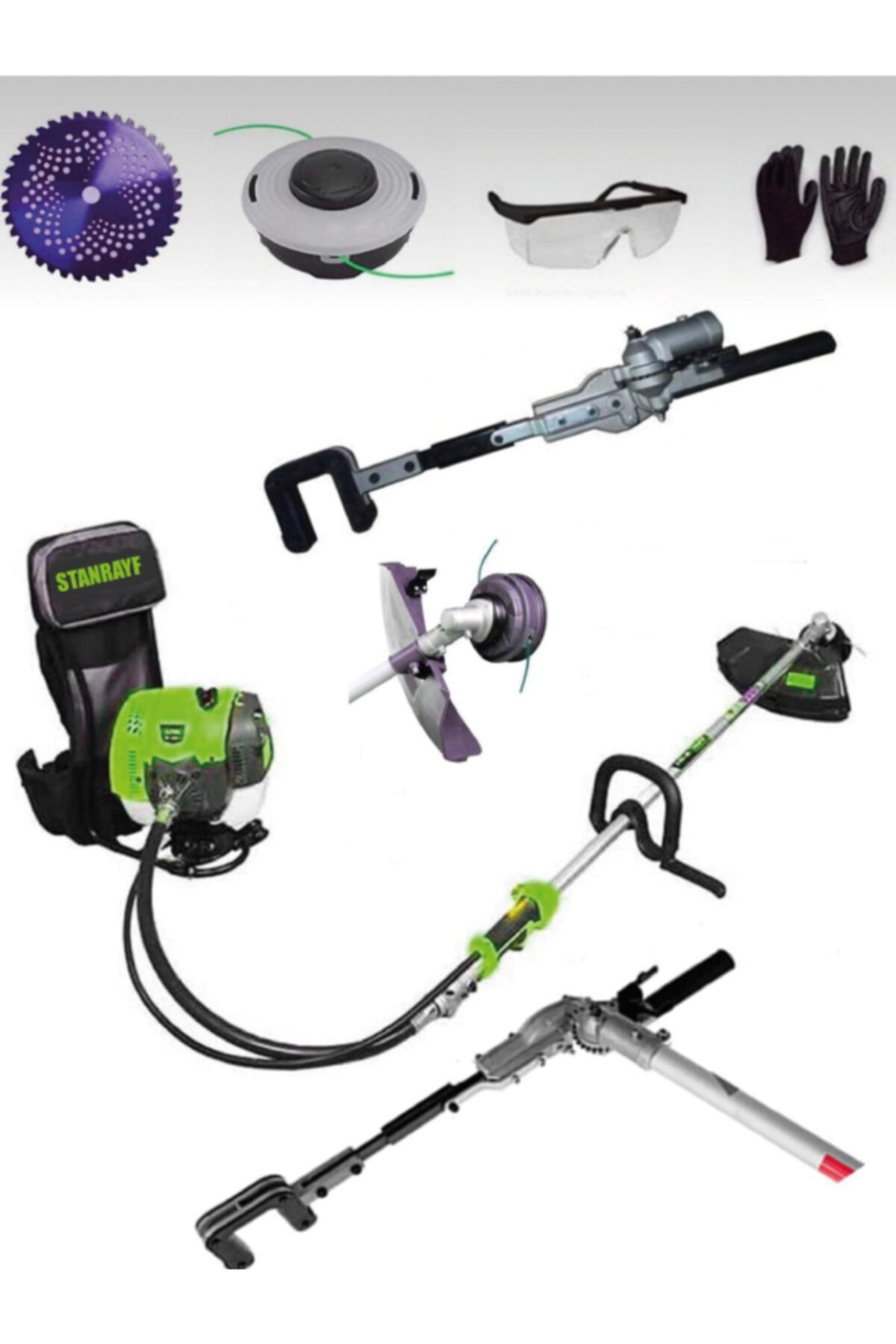 stanrayf Germany Çelik Şanzumanx-torq 9800 6.9hp Zeytin Silkme Ve Ot Çalı Çim Biçme Sırt Tipi Tırpan