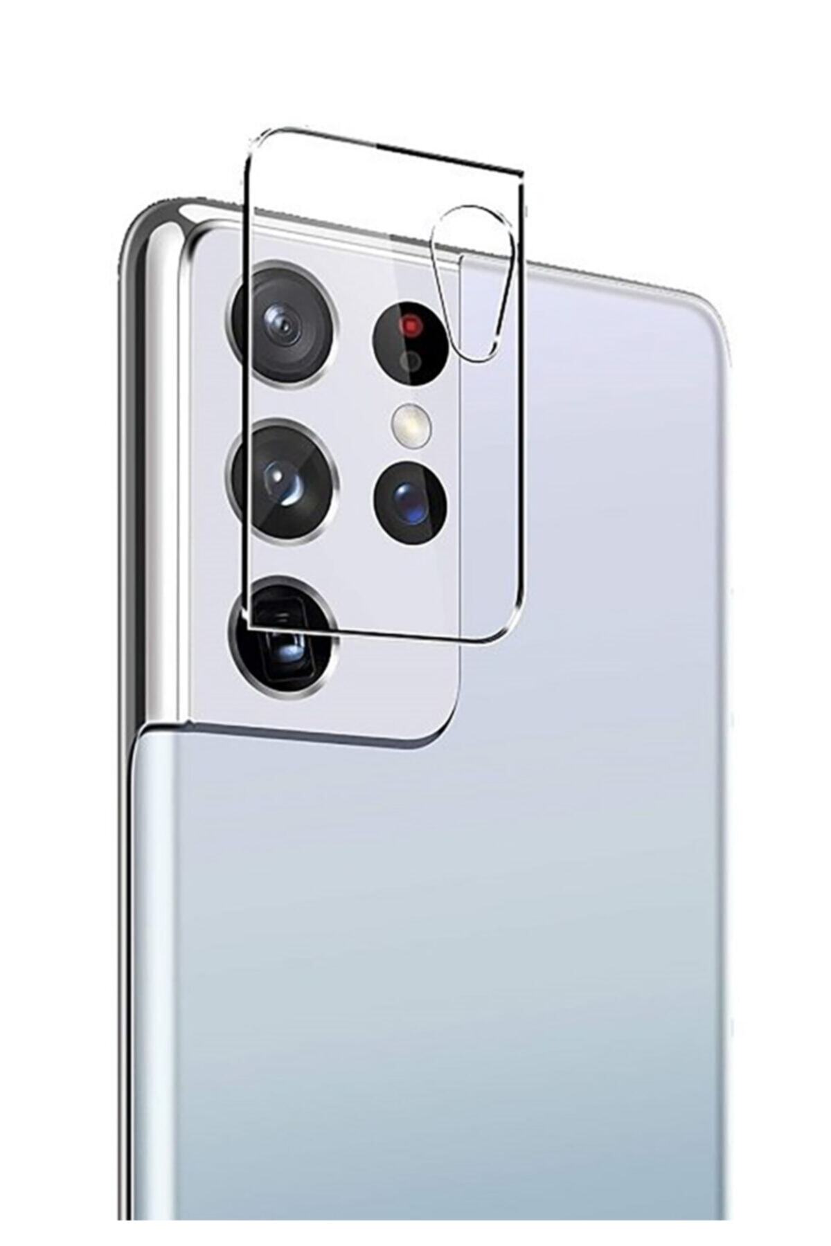 TeknoDuvar Samsung Galaxy S21 Uyumlu Ultra Kırılmaz Kamera Lens Koruma Temperli Cam