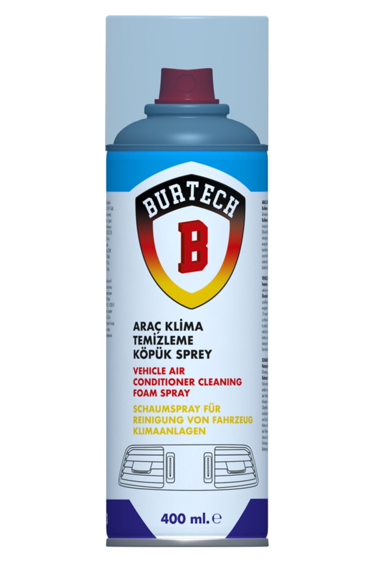 burtech 400 Ml Araç Klima Temizleme Köpük Spreyi