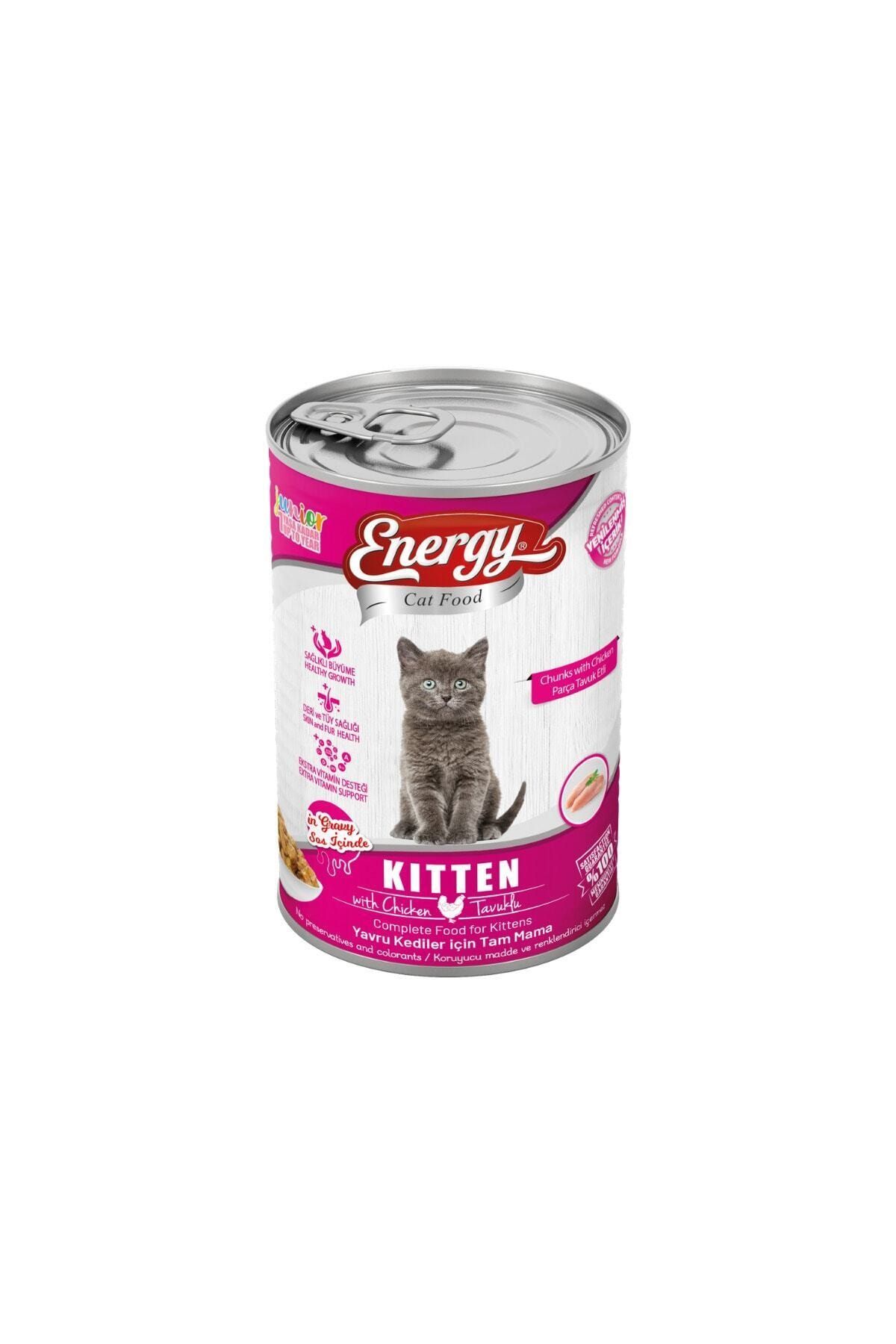 Energy Tavuklu Yavru Kedi Maması-400 Gram-12 Konserve