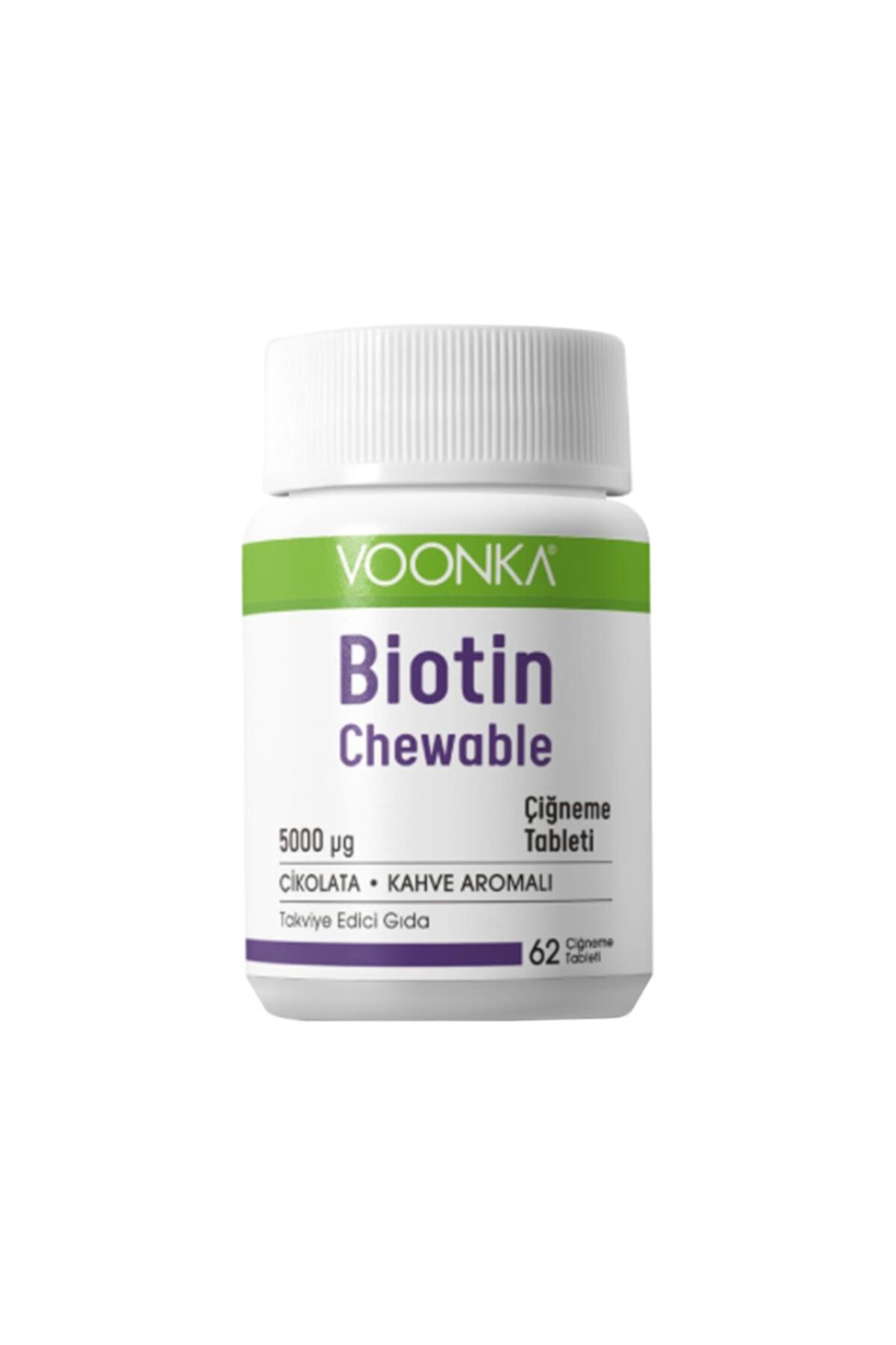 Voonka Biotin 5000 Mcg 62 Çiğneme Tableti