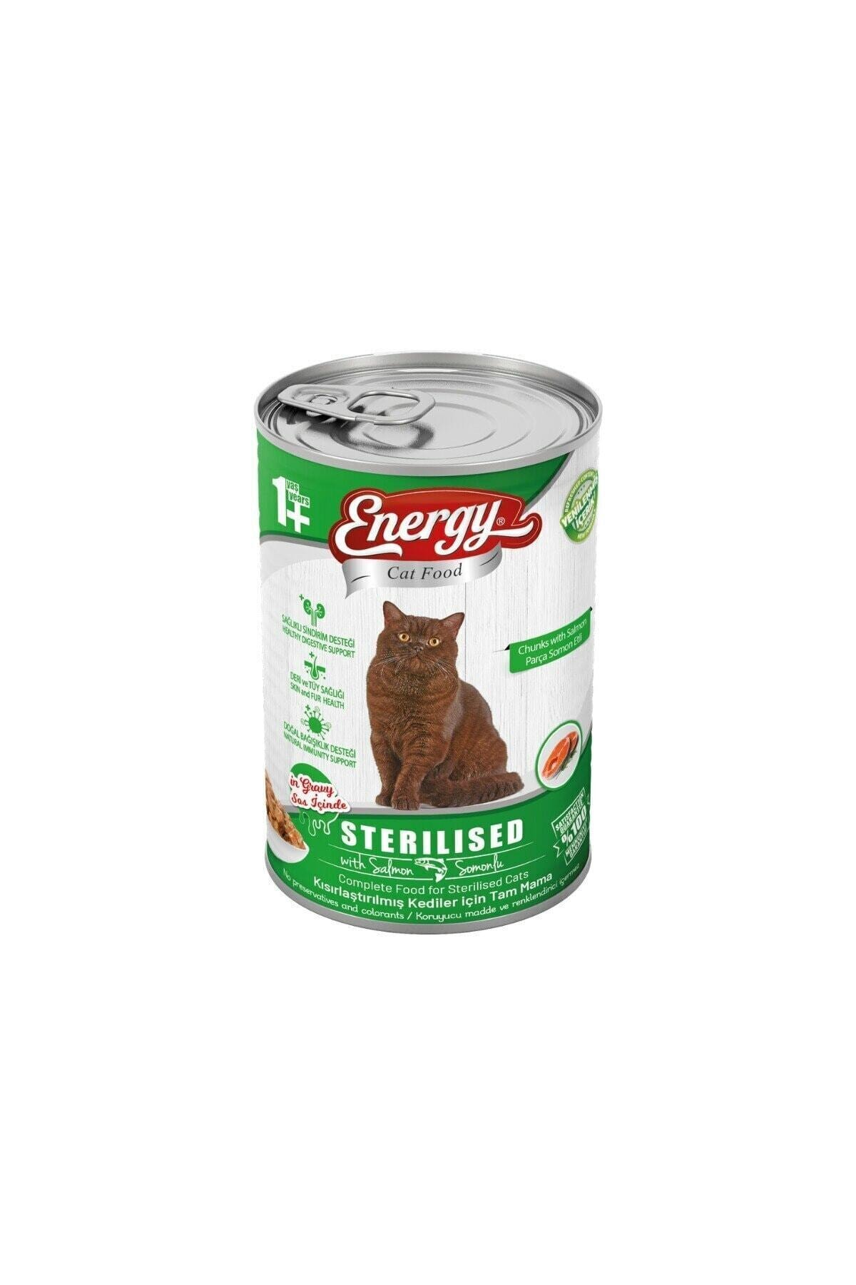 Pet Food Energy Energy 400gr Kısırlaştırılmış Kedi Maması Somonlu ( Konserve)