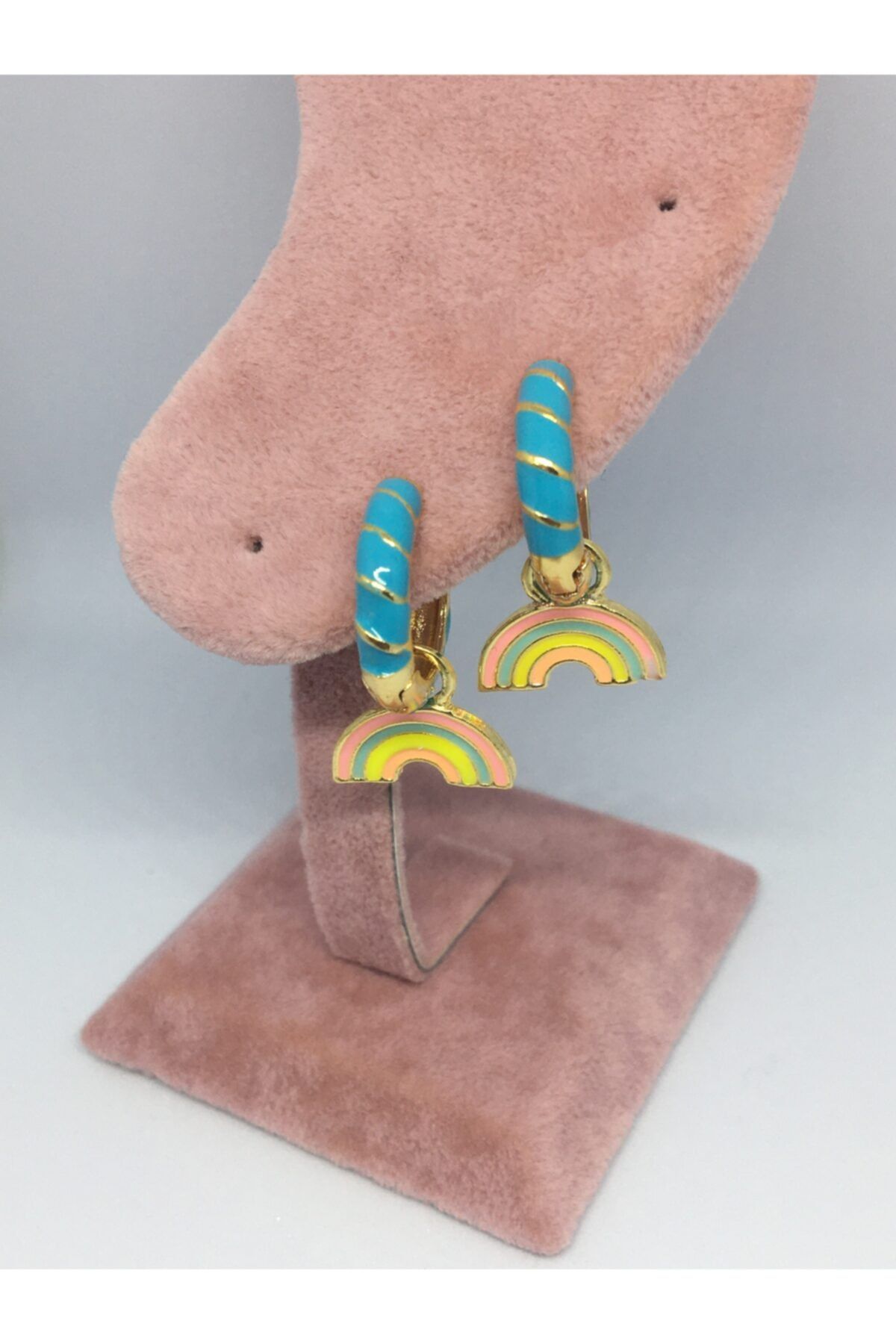 silmarilthegreatjewelry Gökkuşağı Çok Renkli Trend Küpe
