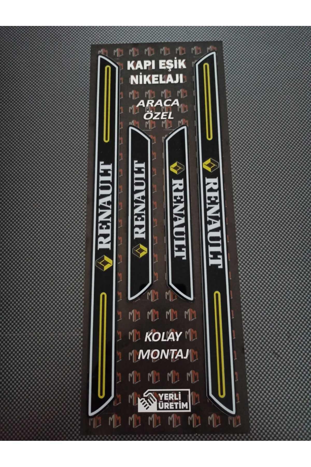 Aksefuar Lazer Renault 19 Piano Black Kapı Eşiği 4'lü Set