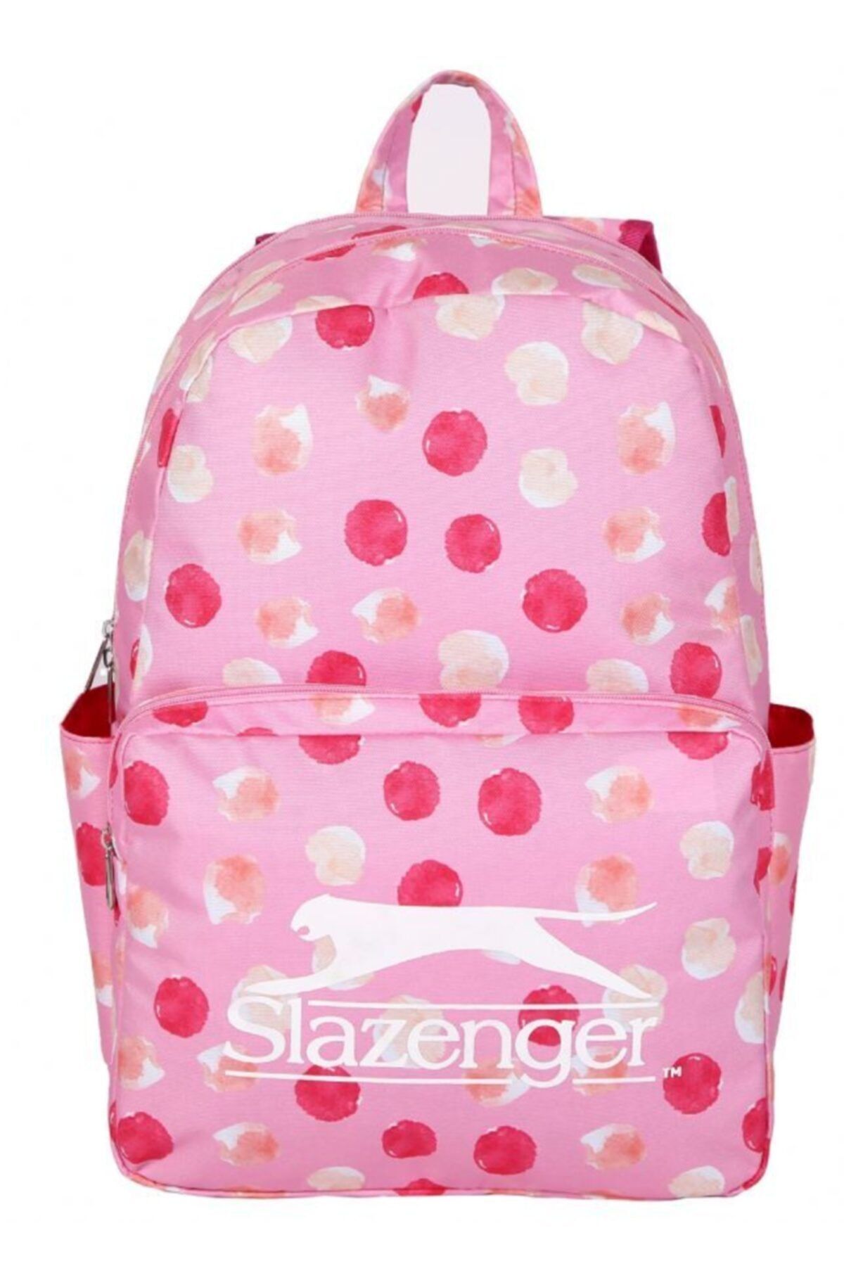 Slazenger Açık Pembe Pudra Desenli Kolej Sırt Çantası 21117 - Okul Çantası