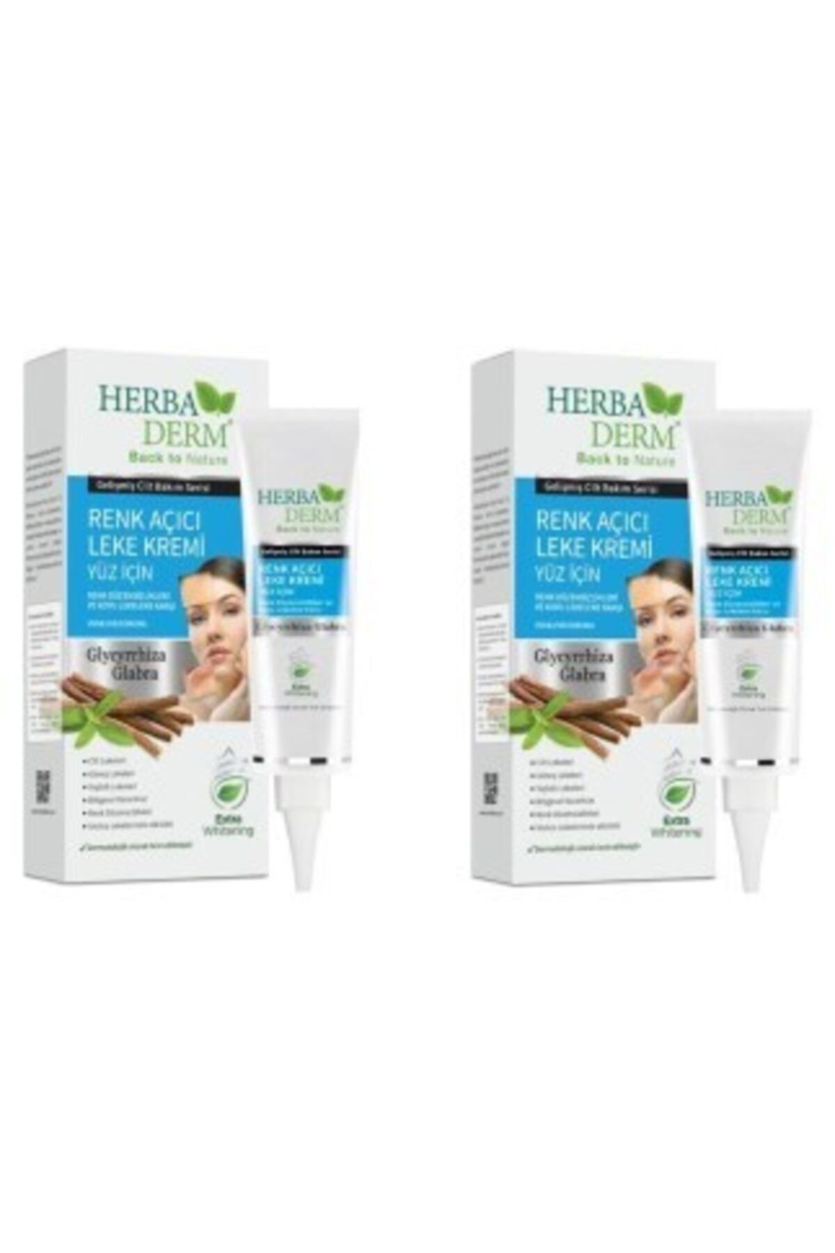 Herbaderm Yüz İçin Renk Açıcı Leke Kremi 55 ml 2 Adet