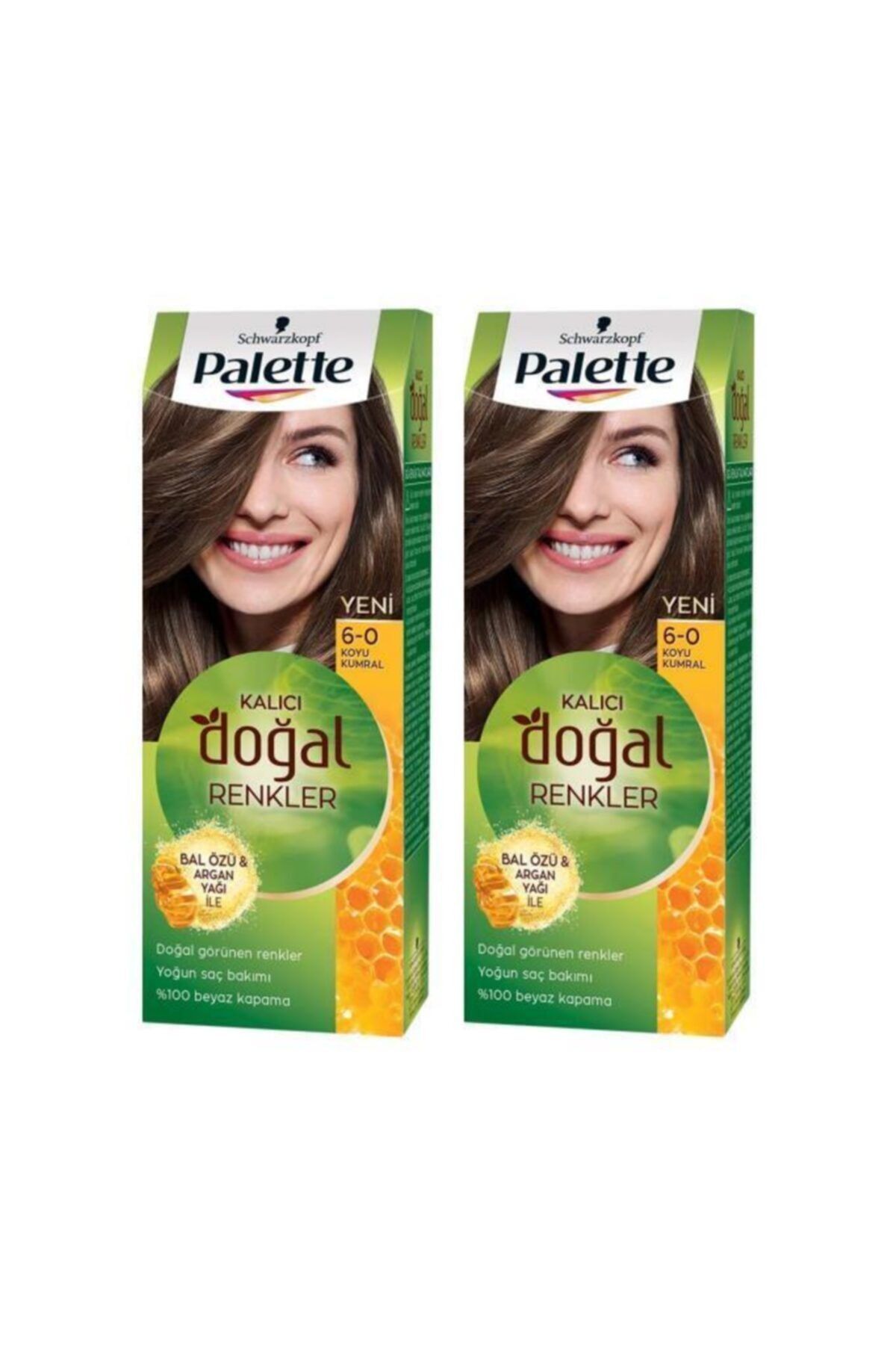 PALETTE NATURAL COLORS Kalıcı Doğal Renkler 6-0 Koyu Kumral X 2 Adet