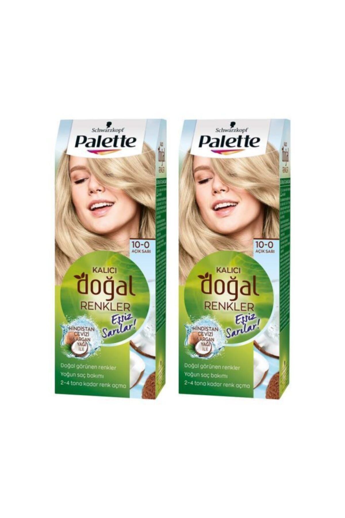 PALETTE NATURAL COLORS Kalıcı Doğal Renkler 10-0 Açık Sarı X 2 Adet