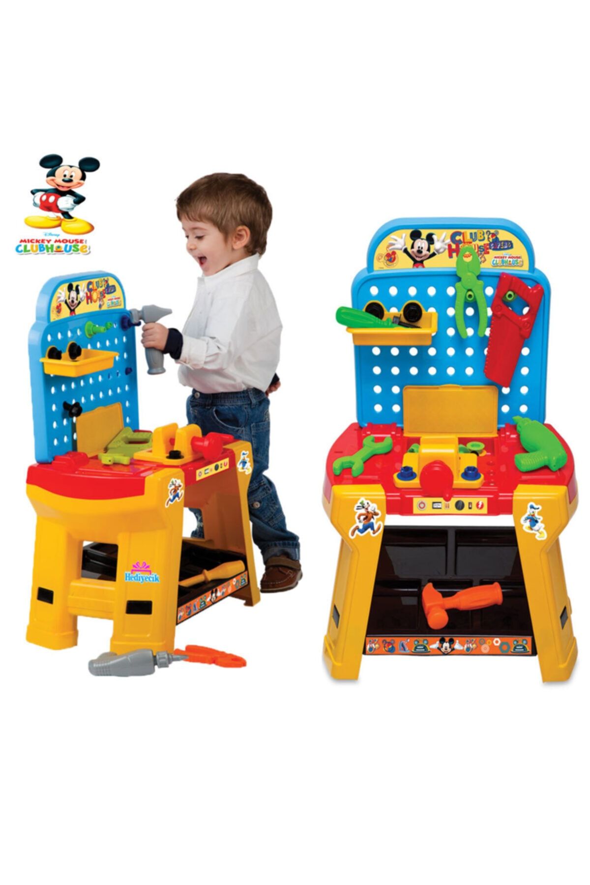 hediyecik Mickey Mouse Tezgahlı Büyük Boy Yaratıcı Tamir Seti 33 Parça