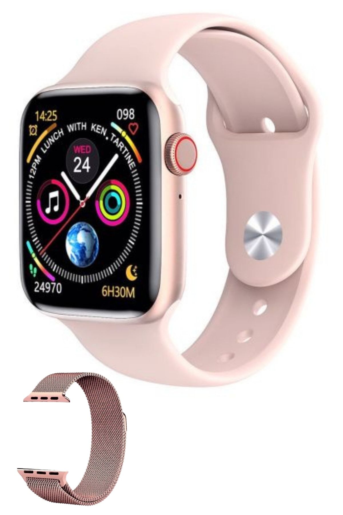 TOUCHE WATCH Watch 6 Akıllı Saat Arama Yapma Kalp Ritmi Ölçer - Ips Ekran Yedek Kordon Hediye