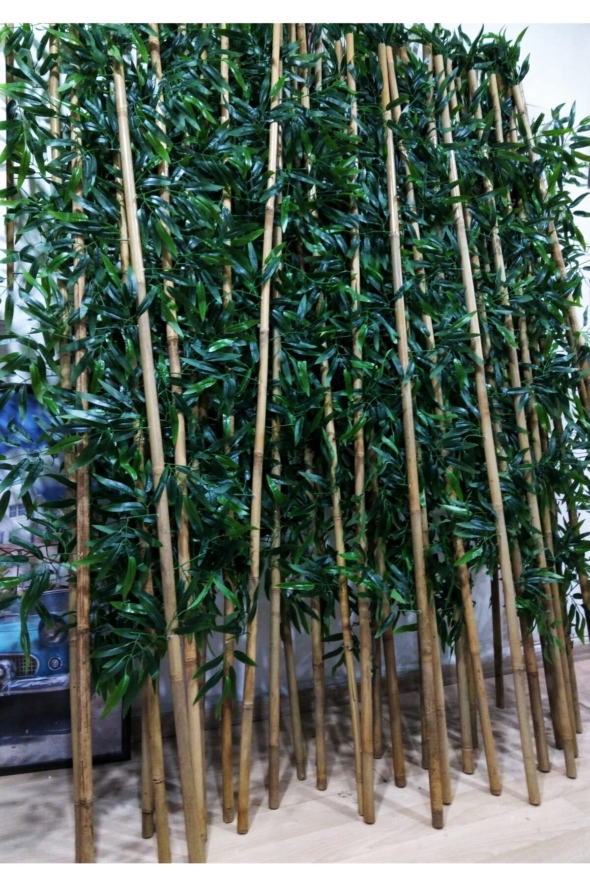 Bambu Çubukları 10 Adet 2 Metre Boyundadır Kalın Gövdelidir Çiçek Yaprak