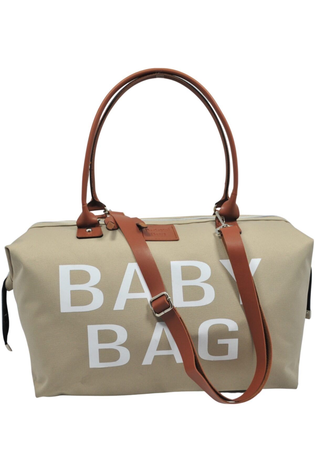 Babysi Baby Bag Tasarım Bej Anne Bebek Bakım Kadın Çantası