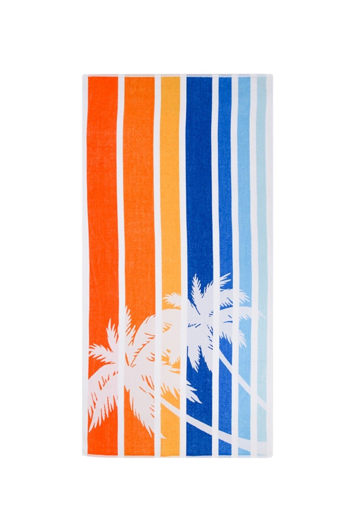 Homelover Plaj Havlusu 86x180 Turuncu Mavi Palmiye