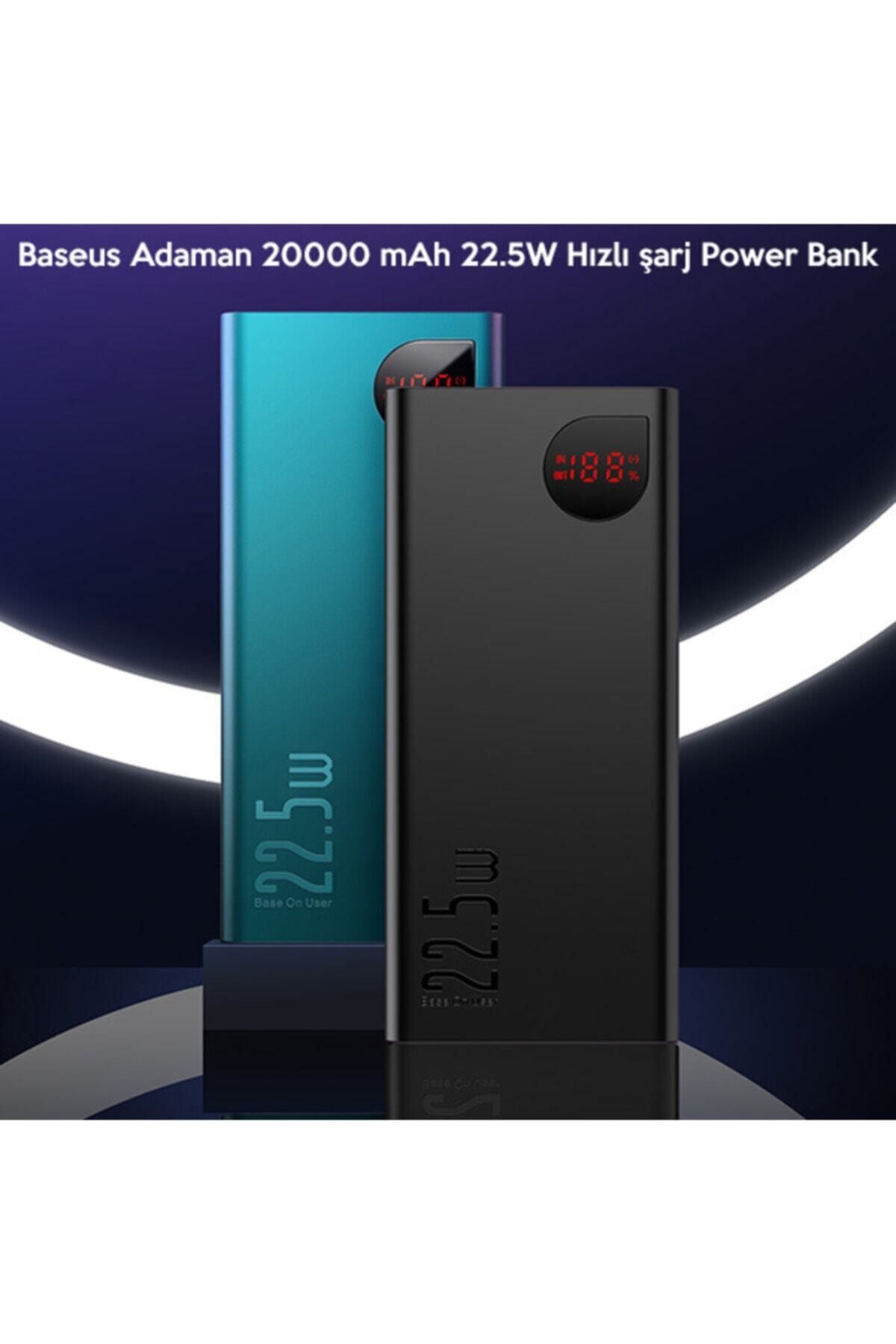 Baseus Adaman 20000 Mah 22.5w Hızlı Şarj Power Bank 2 Usb 1 Usb Type C